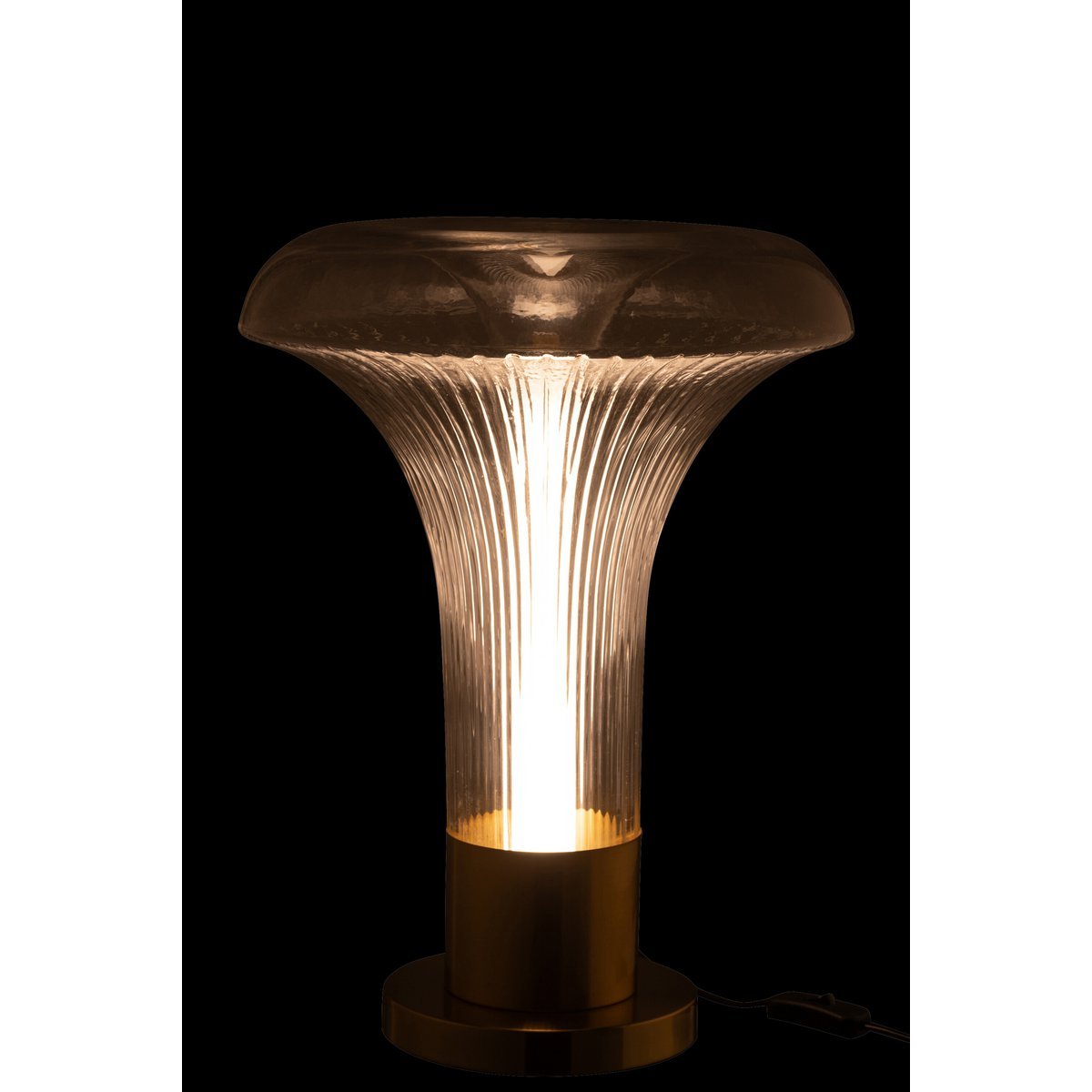 J -Line Tischlampe - Metall/Glas - Gold/Transparent - LED -Leuchten