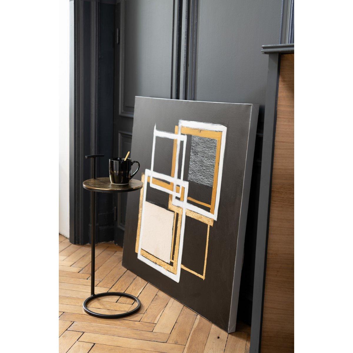 J-Line Beistelltisch Toni – Aluminium/Eisen – Gold/Schwarz