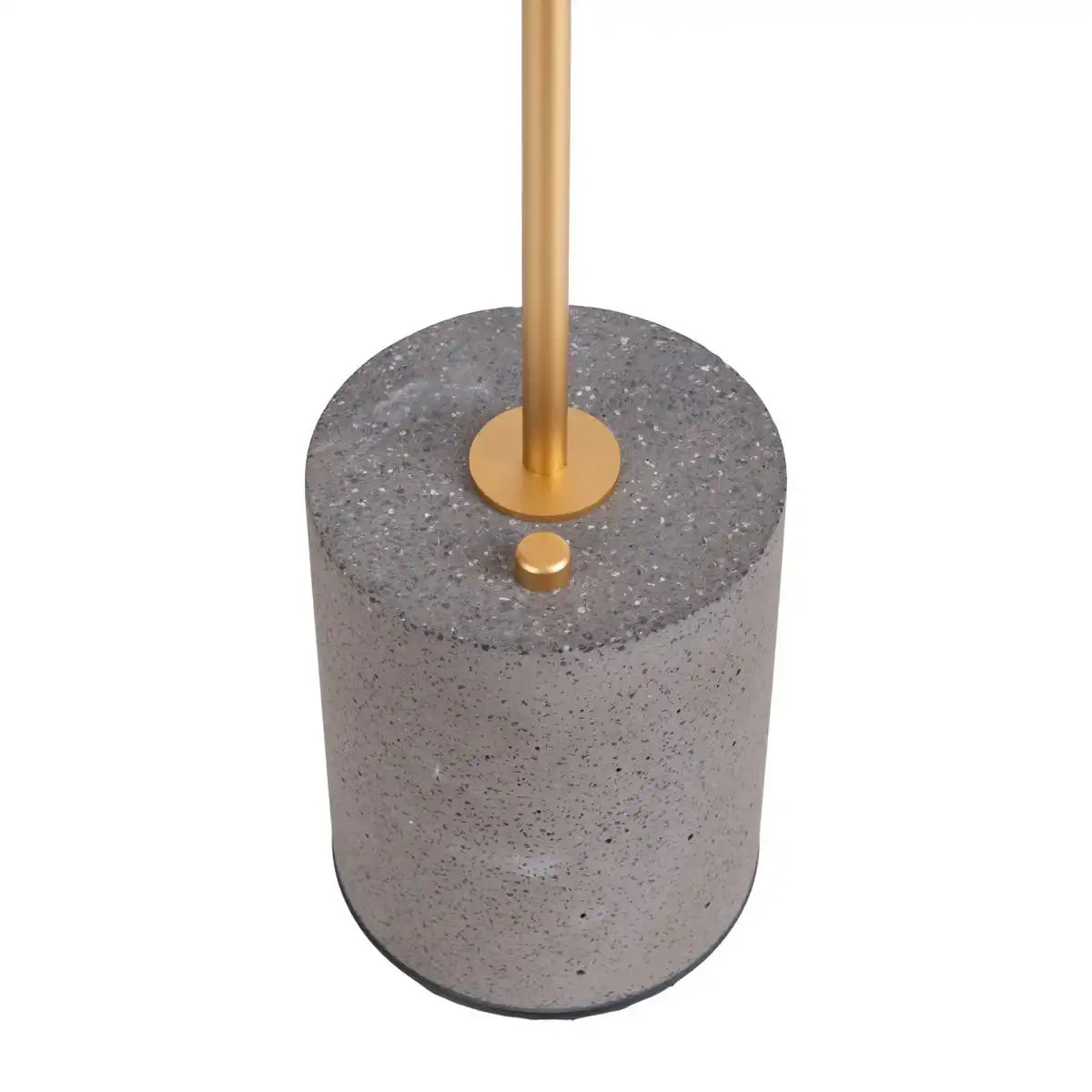 Akku Tischleuchte "SETA" schwarz 30 cm hoch aus Metall und Beton, mit fest verbauter LED