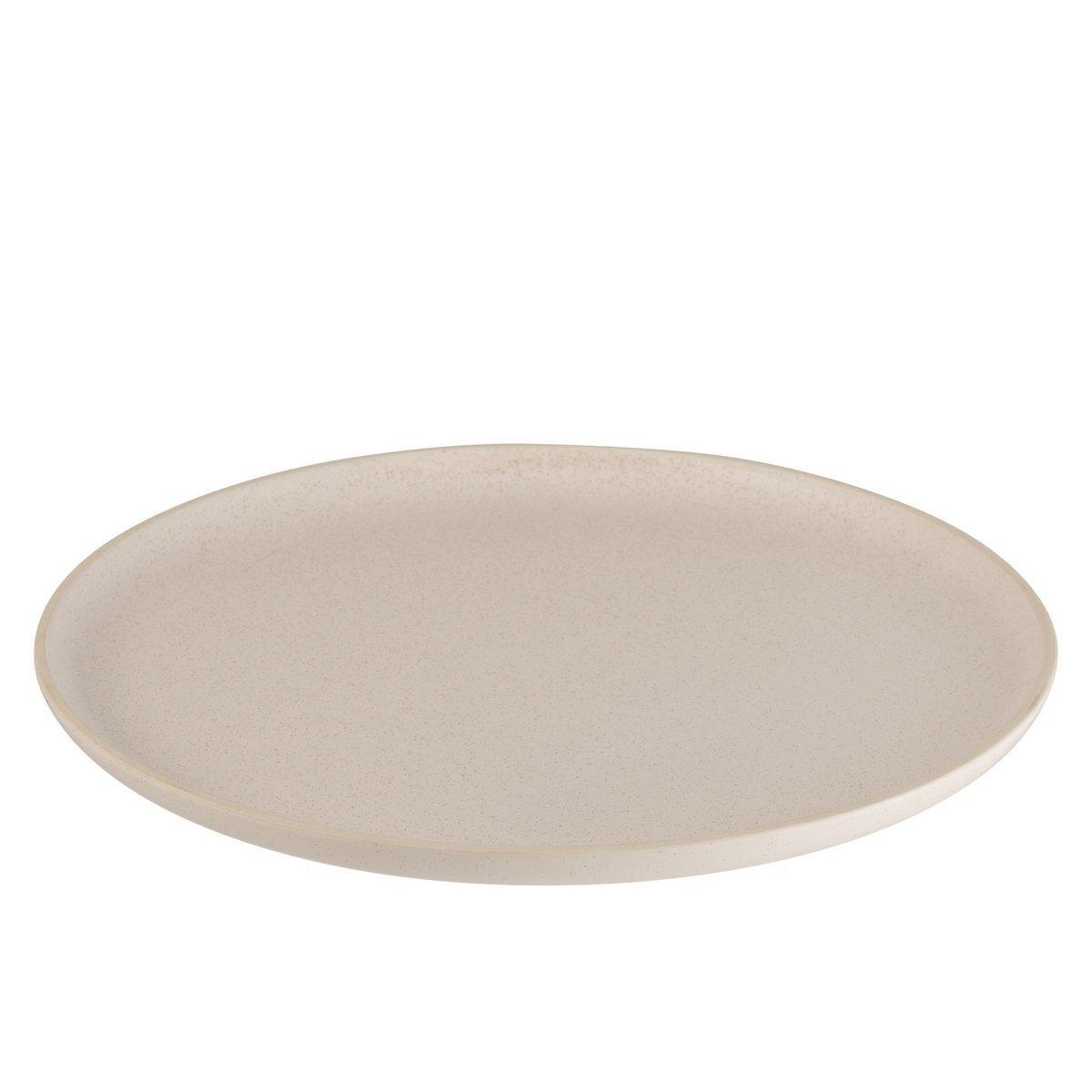 J-Line Marie Teller - Keramik - Creme - L - 6x