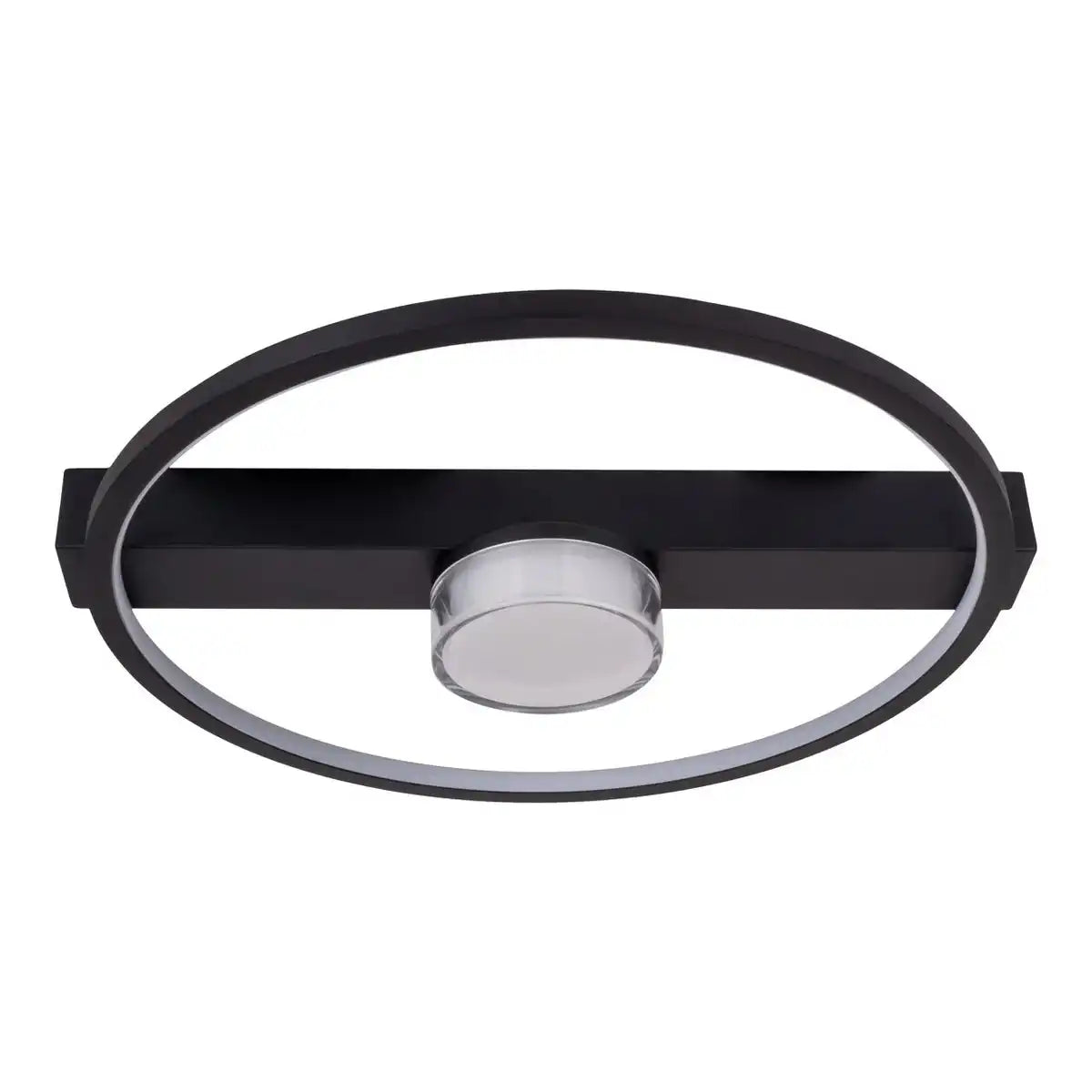 LED Deckenleuchte "CIMO" aus schwarzem Metall und Kunststoff, 40 cm lang, dimmbar per Wandschalter