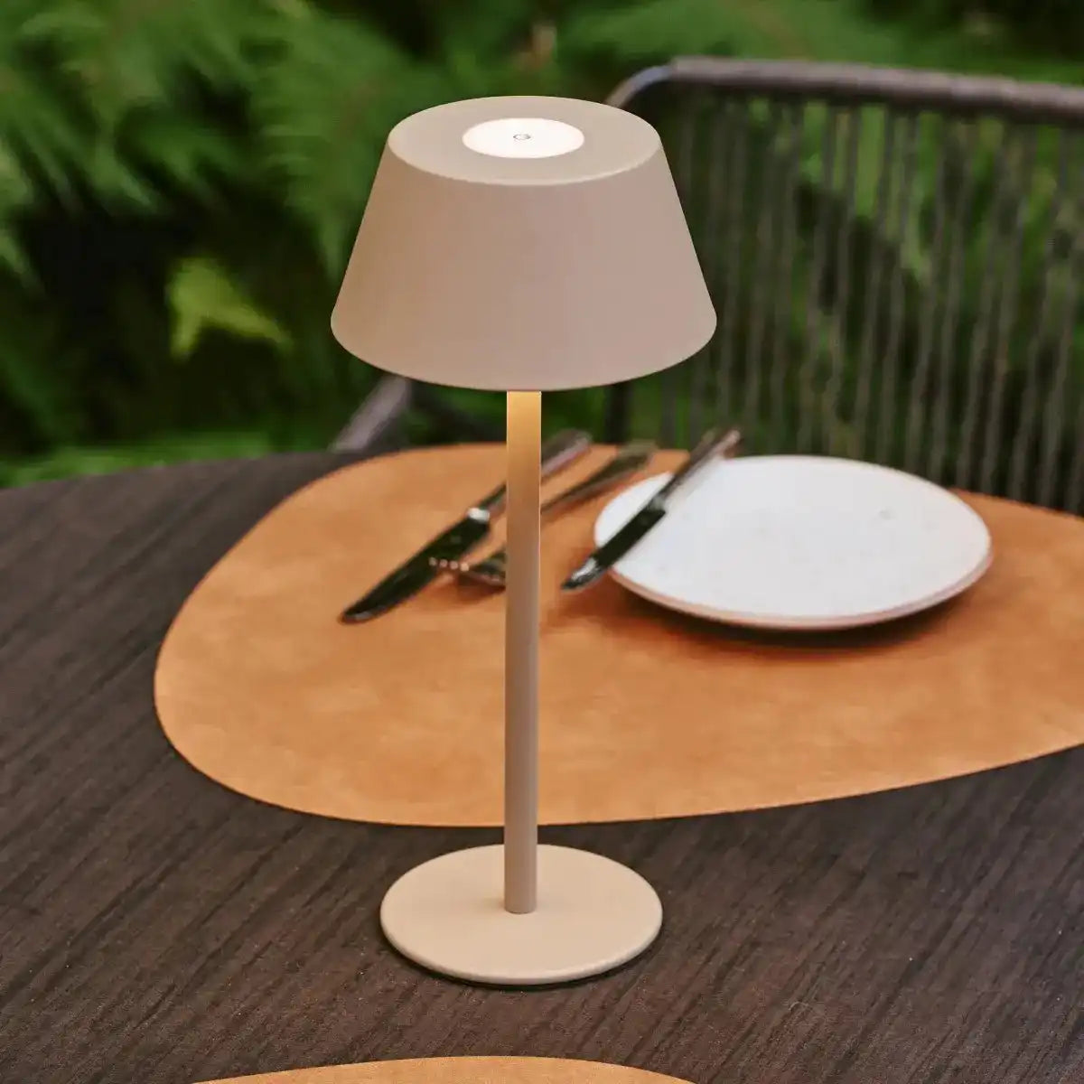 Milou Koala Brown - Tischlampe ohne Kabel l moderne, Design- und 3 Lichtmodi