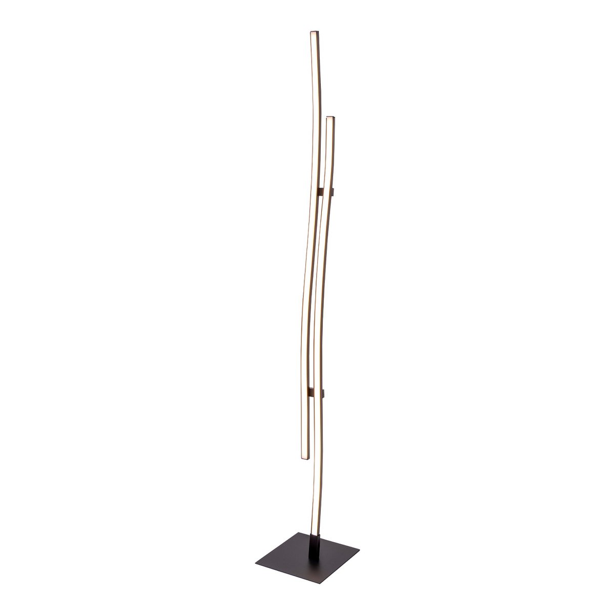 LED Stehleuchte "ONDA" h: 130cm, Stehleuchte, Metall und Kunststoff in Schwarz, integrierte LED, Beleuchtung für Wohnzimmer, Esszimmer oder Büro