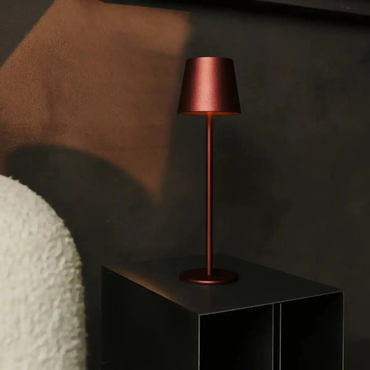 Jasper Bronze - drahtlose Lampe mit Batterie -L -Metall, dimmbare und 3 Lichtstufen