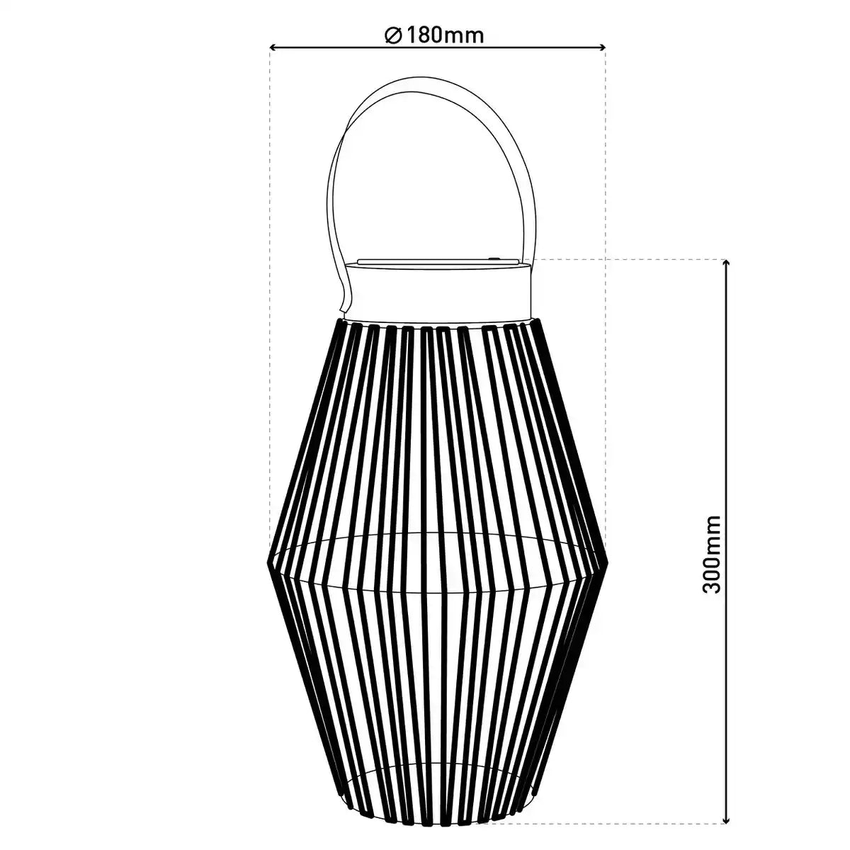 LED Solarleuchte "Korbinian" für Garten und Terrasse, Dekolampe aus Metall und Kunststoffschnurbespannung in natur, LEDs fest verbaut, Solar Lampe für Außen 30 x 18 cm