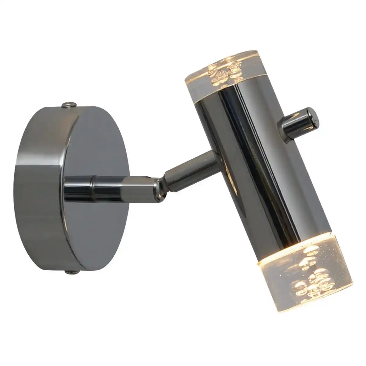 LED Deckenleuchte "GARDA" 15,5 cm lang, mit integrierten LEDs, aus chromfarbenem Metall und Acryl