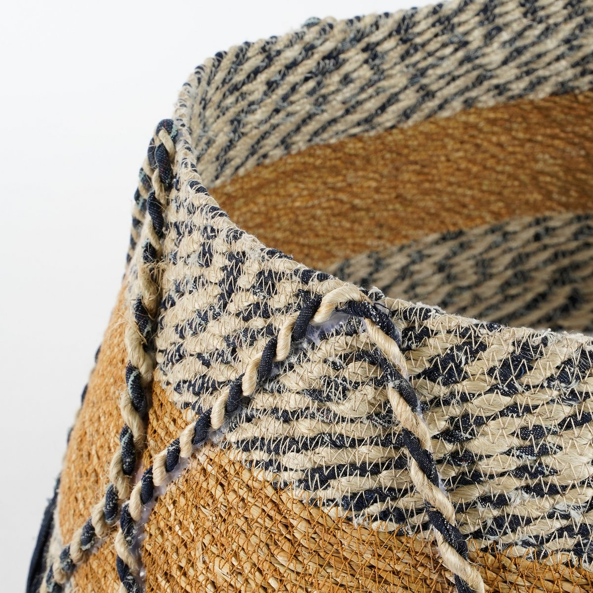 Weihnachtsbaumrock - H26 x Ø50 cm - Seegras - Blau