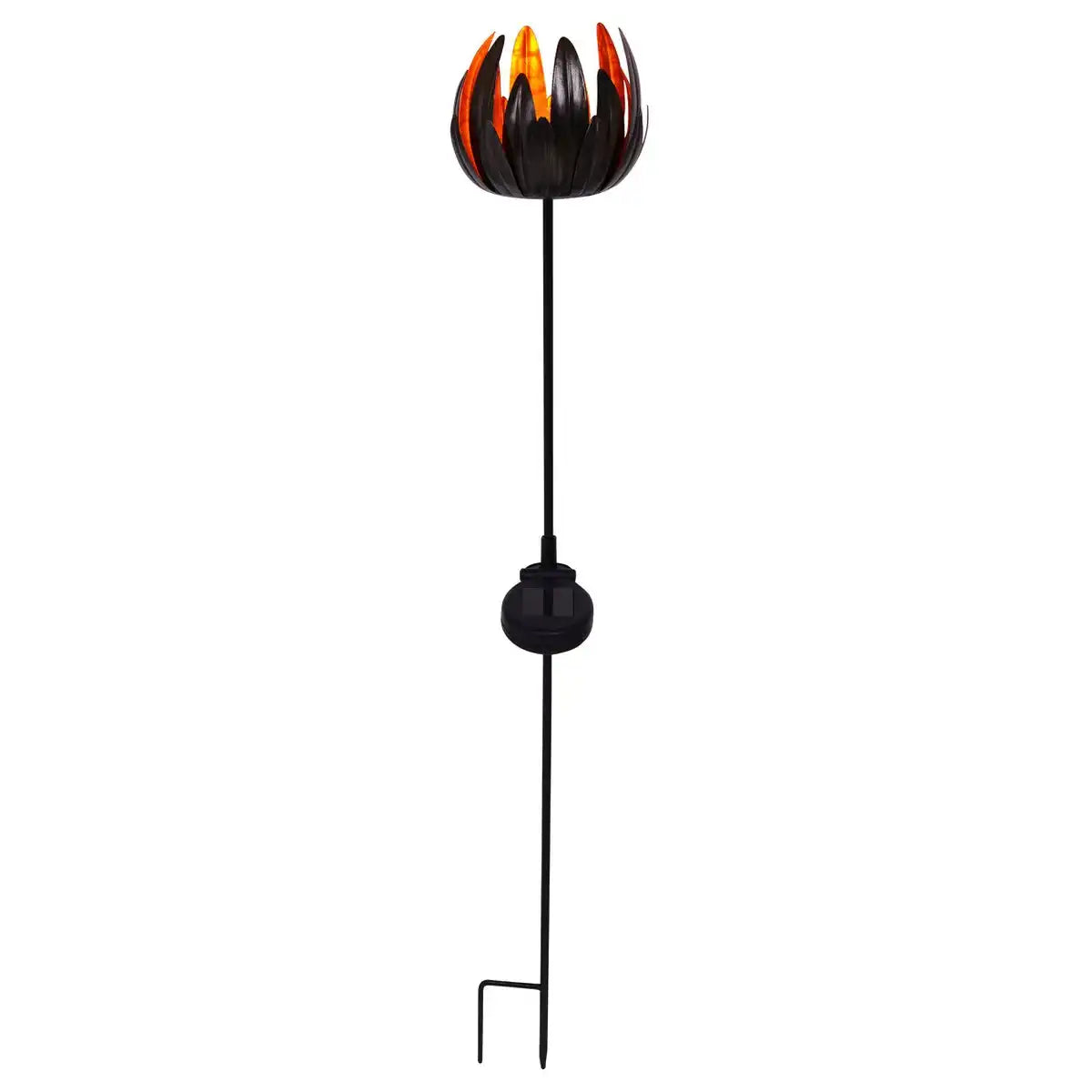 LED Solarspieß "BLUME" , für Außen, Erdspieß aus Metall und Kunststoff in Kupfer, mit integrierter LED