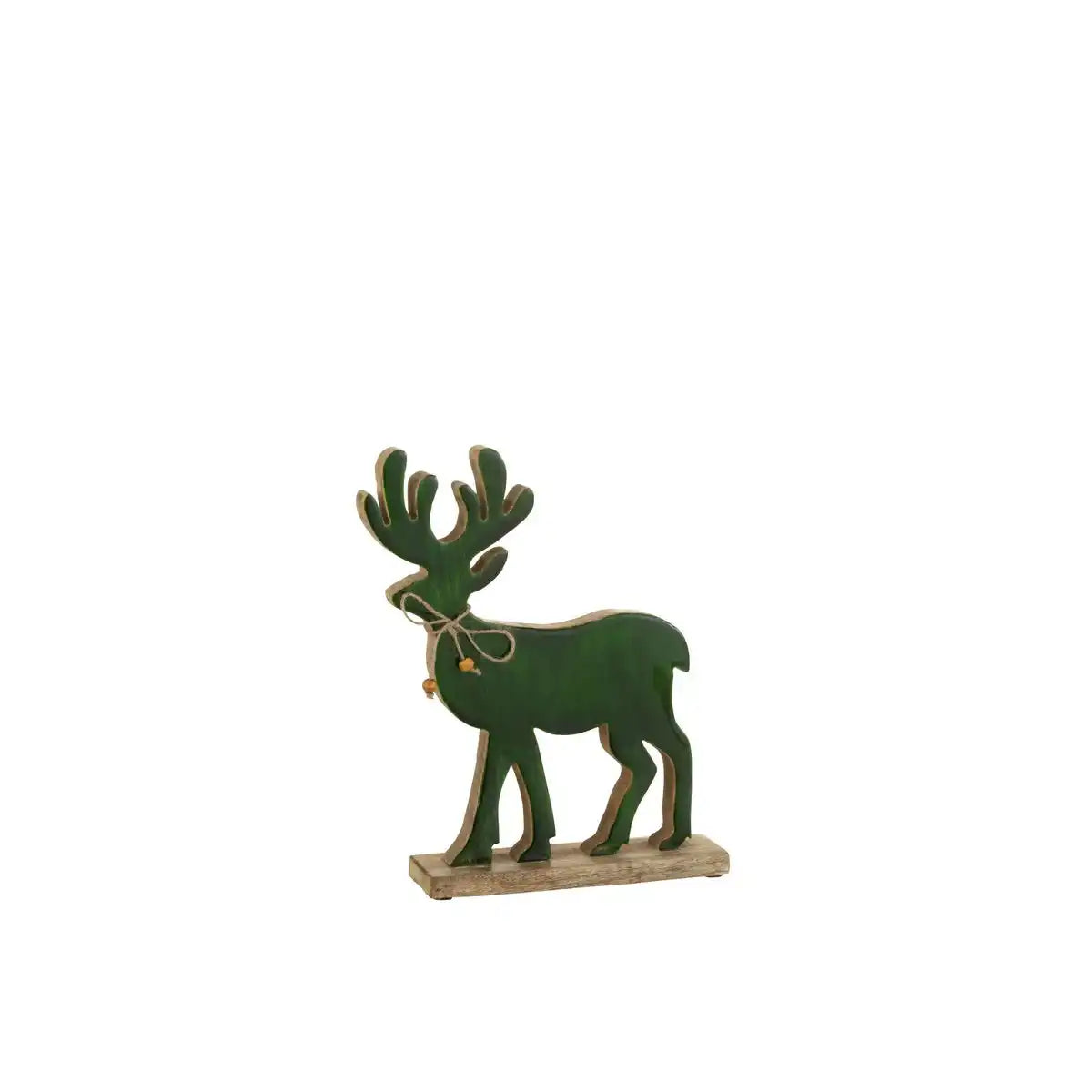 J -Line Weihnachten Figur Rentier - Holz - Grün - Medium