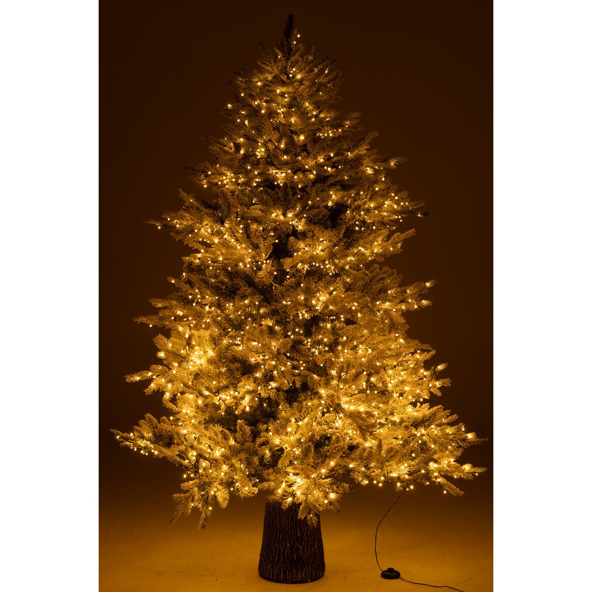 J-Line Weihnachtsbaum+Schnee 3000LED-Lichter Kunststoff weiß