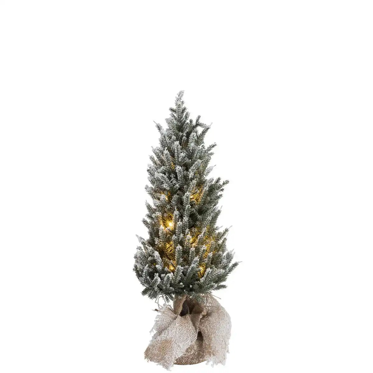 Dekoration Weihnachtsbaum + Topf - Jute/Kunststoff - Grün - Medium
