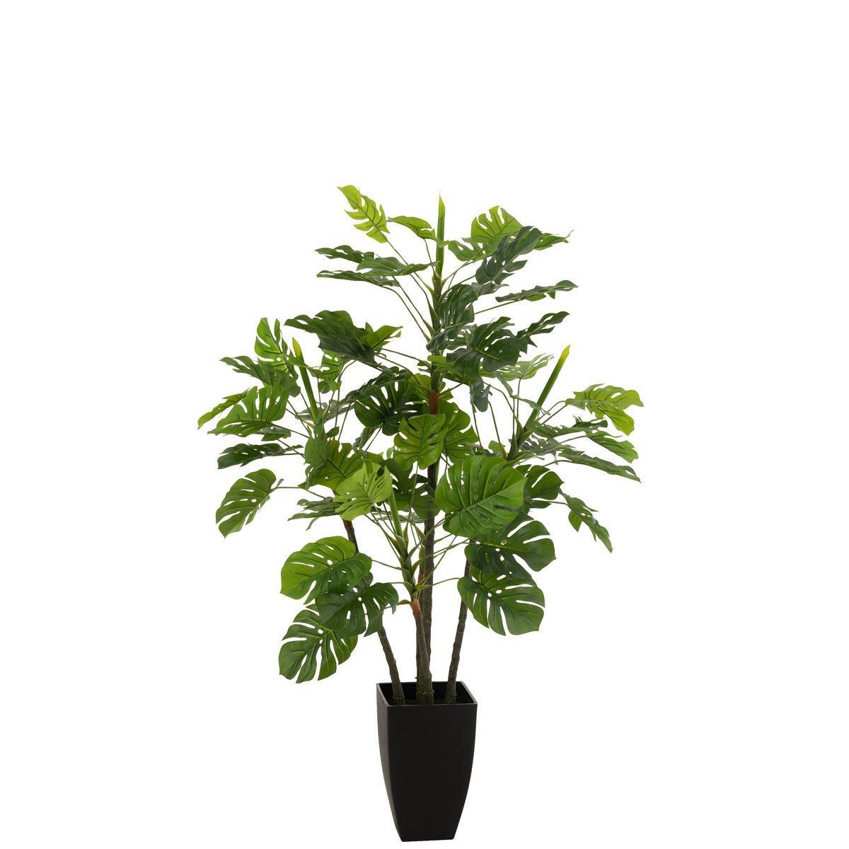 J-Line Philodendron im Topf, Kunststoff, grün, groß