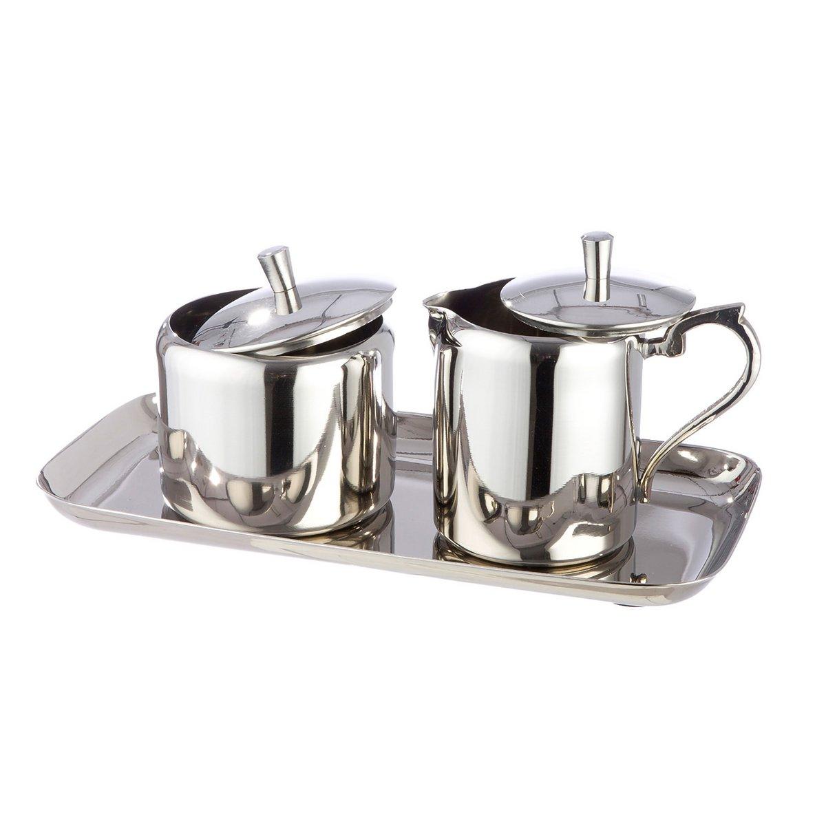 3tlg. Set Milchkännchen; Zuckerdose Nova, H.9,5 cm
