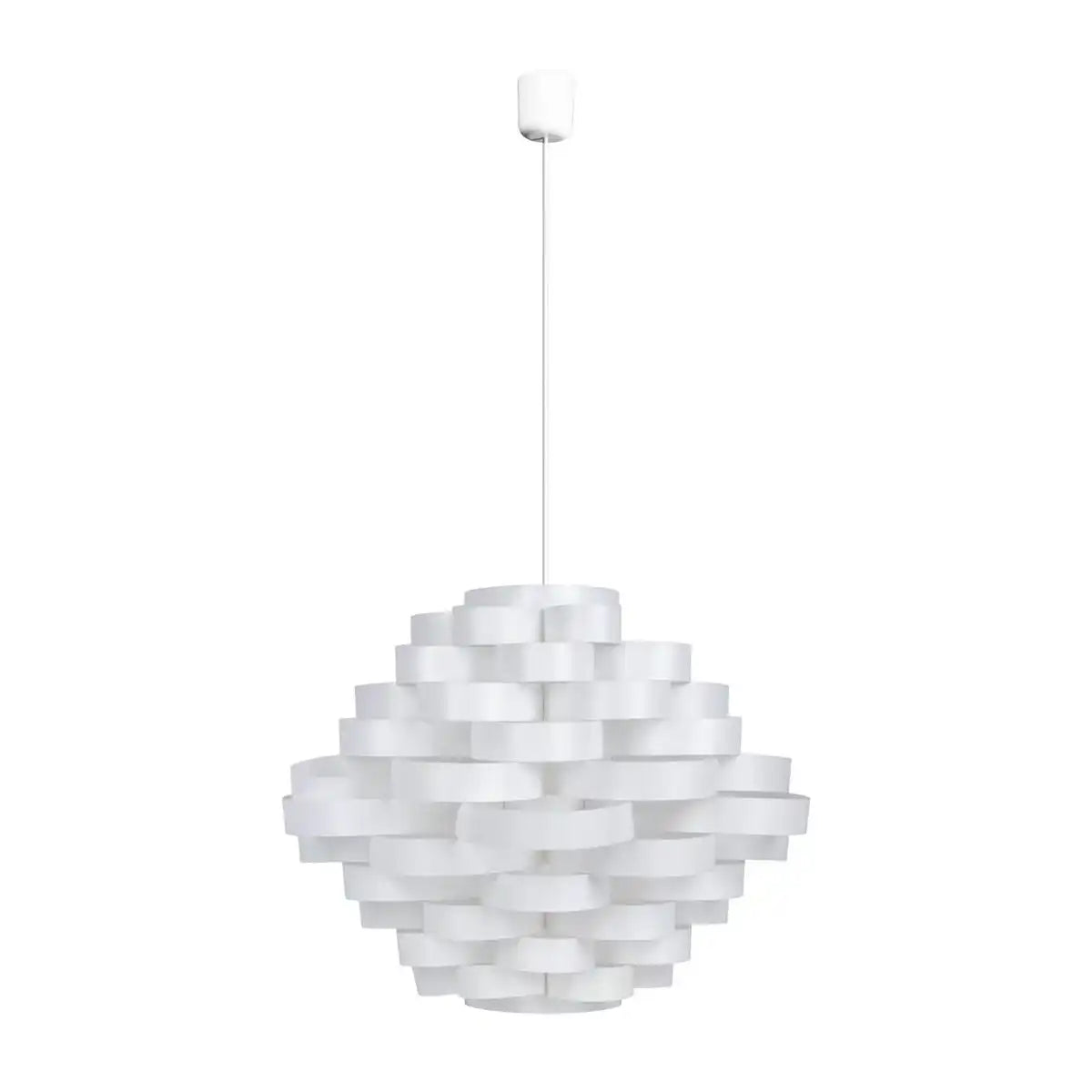 Pendelleuchte "WHITE LINE" aus Kunststoff in weiß, E27, Ø 55 cm