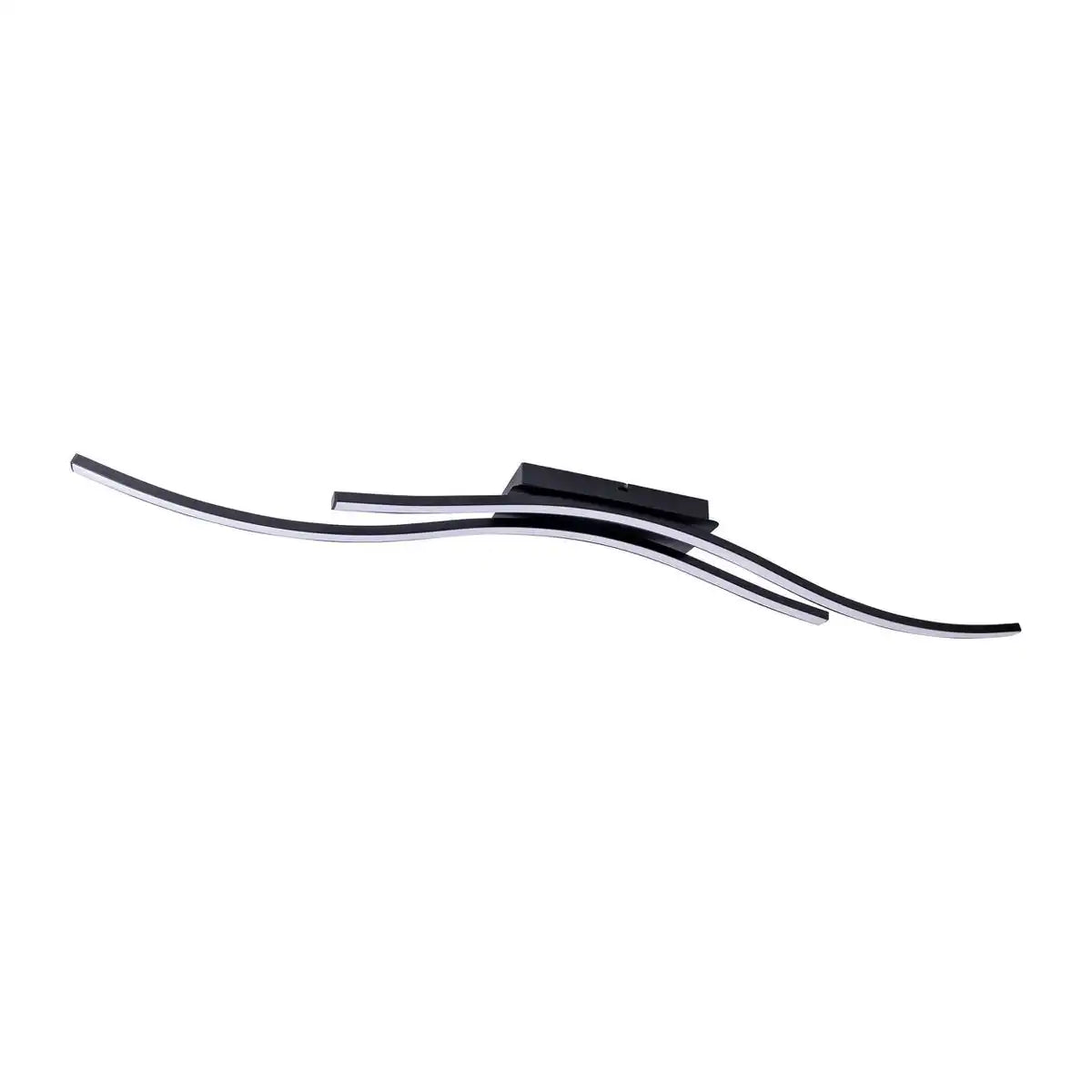 LED Deckenleuchte "ONDA", Deckenlampe aus Metall und Kunststoff in Schwarz, mit fest verbauten LEDs, Deckenleuchte LED, 96 cm lang