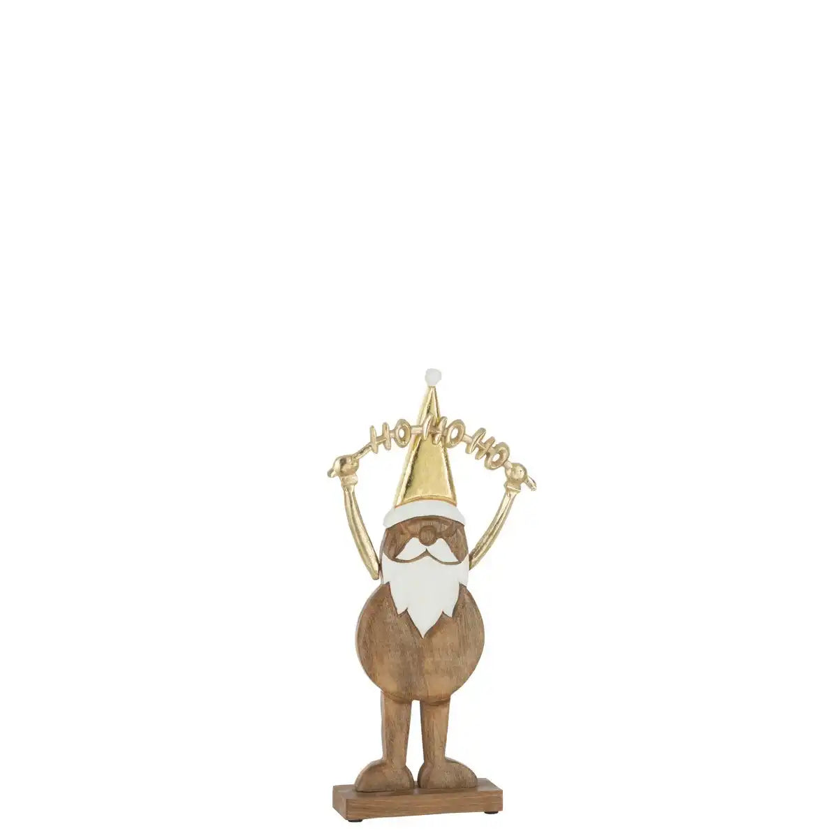J-Line Weihnachtsfiguren - Holz - Gold - klein