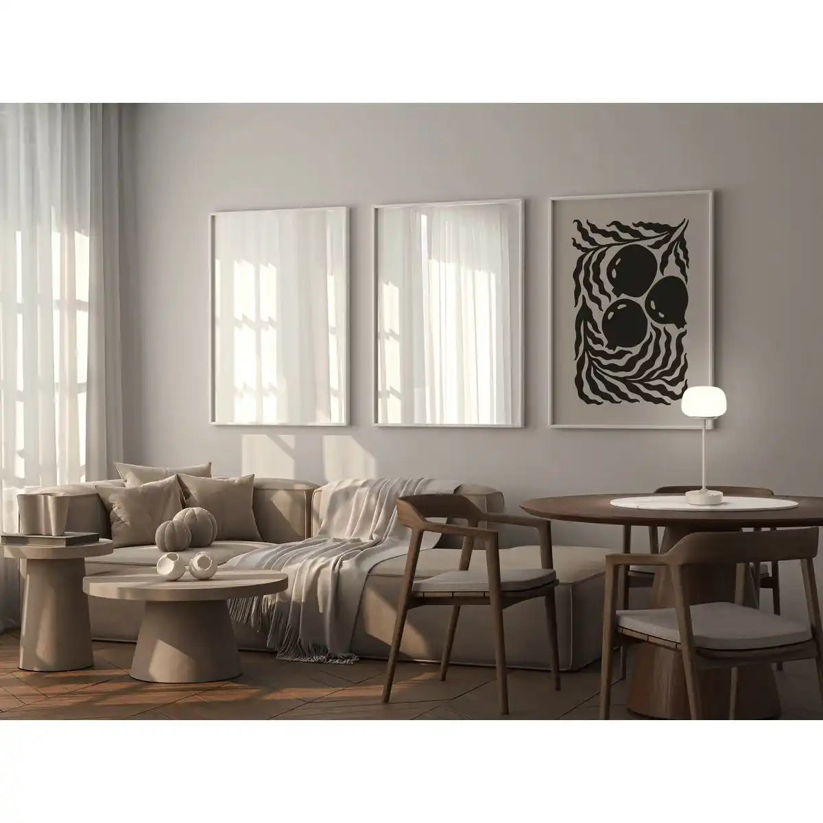 LED Akku-/ Tischleuchte "PINA" 30 cm hoch, aus Metall (beige) und Glas (weiß), integrierte LEDs, warmweiß