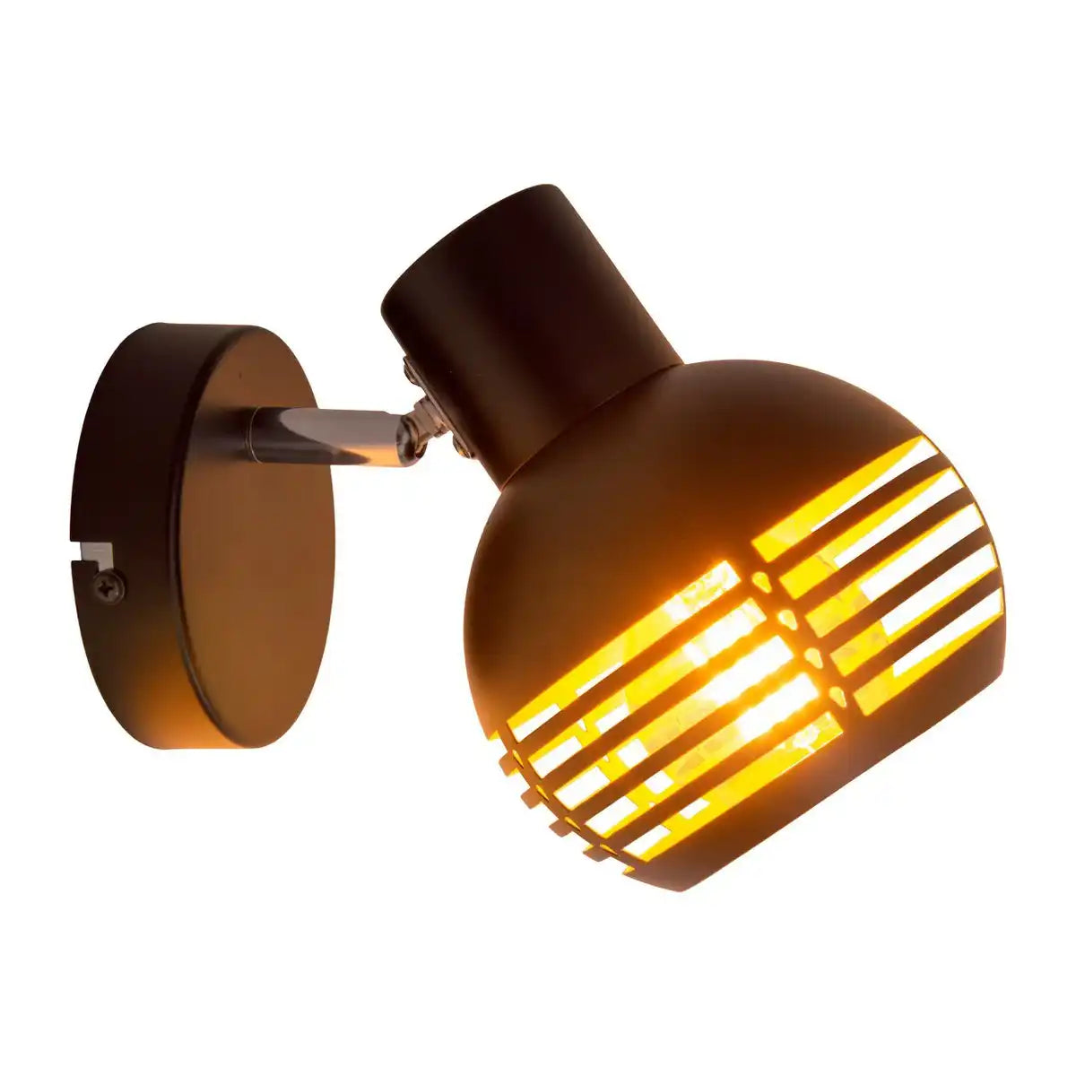 1er Wand- und Deckenleuchte, Spot "CASCO" aus Metall in Schwarz, und Gold, mit E27-Fassung, 23 x 12 x 14 cm. Stilvolle Beleuchtung für Wohnzimmer, Esszimmer oder Küche.