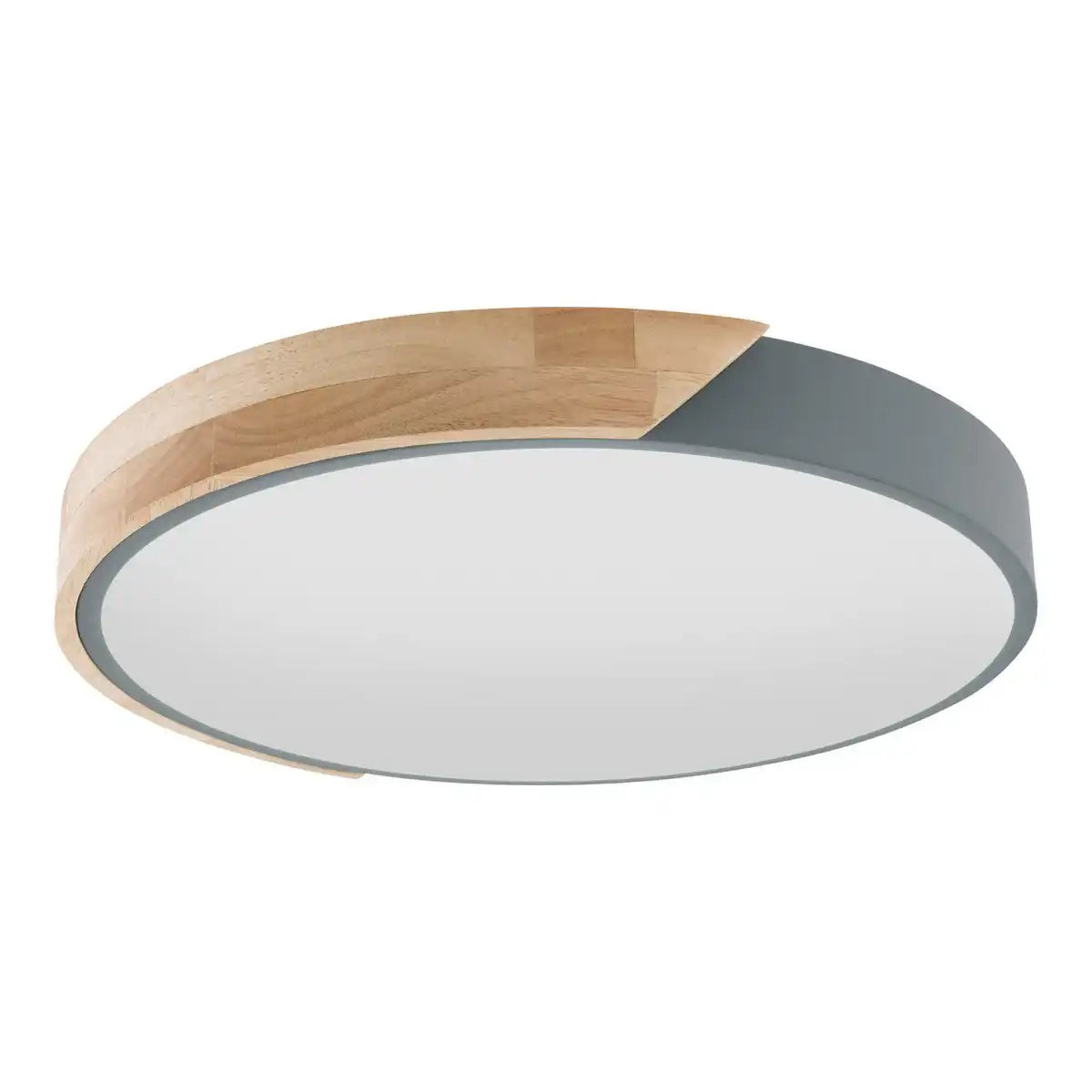 LED Deckenleuchte "BORNEO", Ø 31 cm aus Metall und Kunststoff in Grau, integrierte LEDs, Beleuchtung für Wohnräume, Diele und Büro
