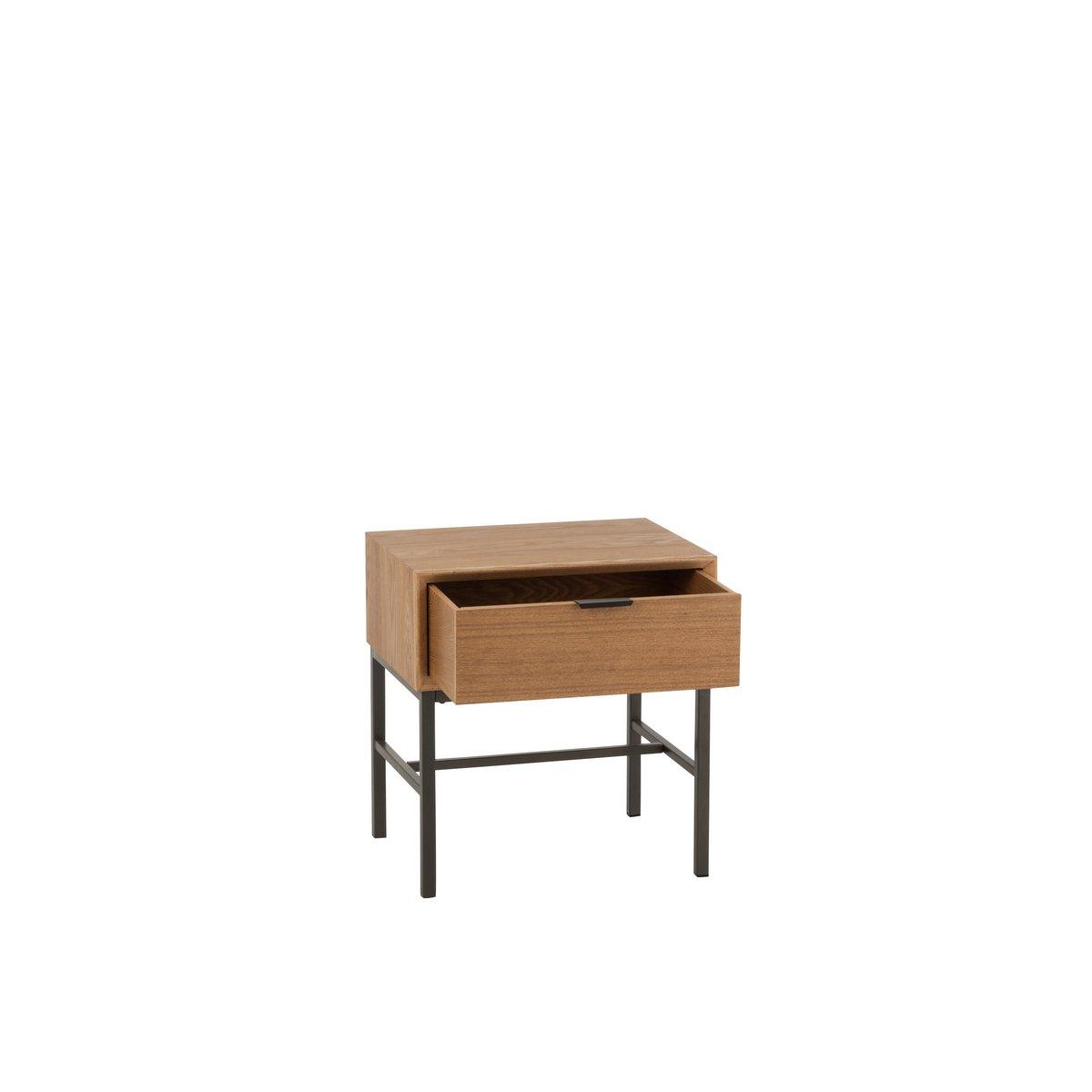 J-Line Beistelltisch auf Gestell Holz/Metall Natur