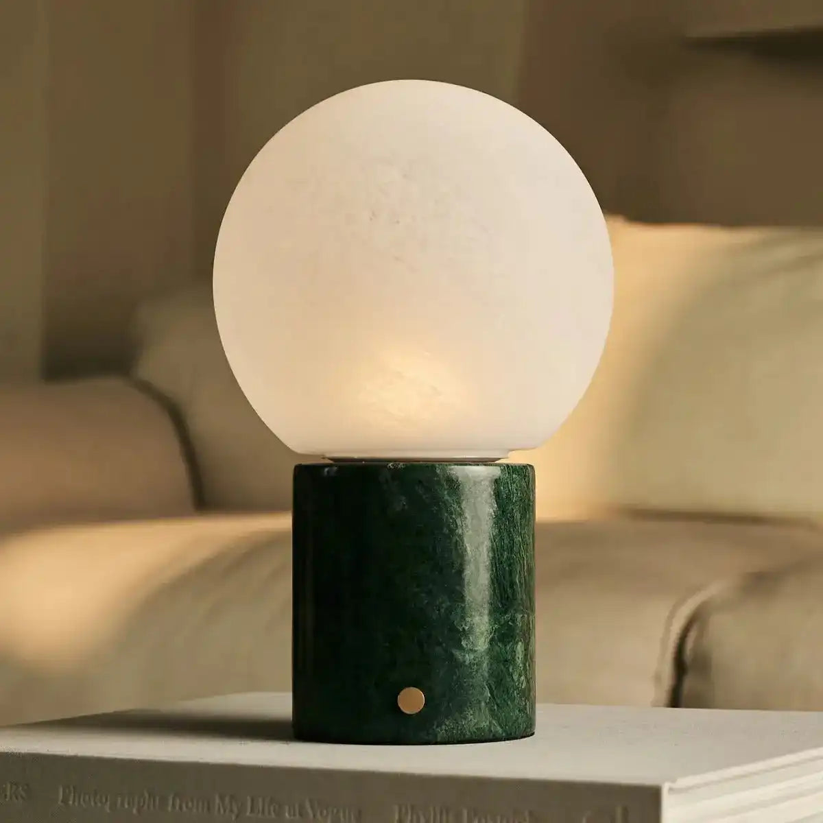 METSU Green / Verde Alpi - Klassische Marmorlampe mit 3 hellen Farben und Dimmfunktion