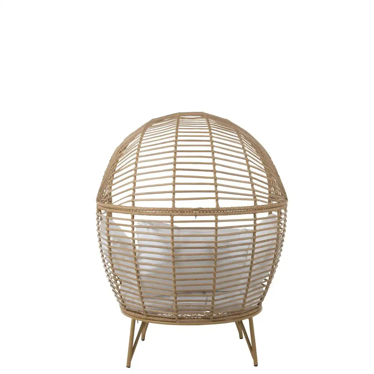 J-Line Loungesessel Oval – Stahl – Natur
