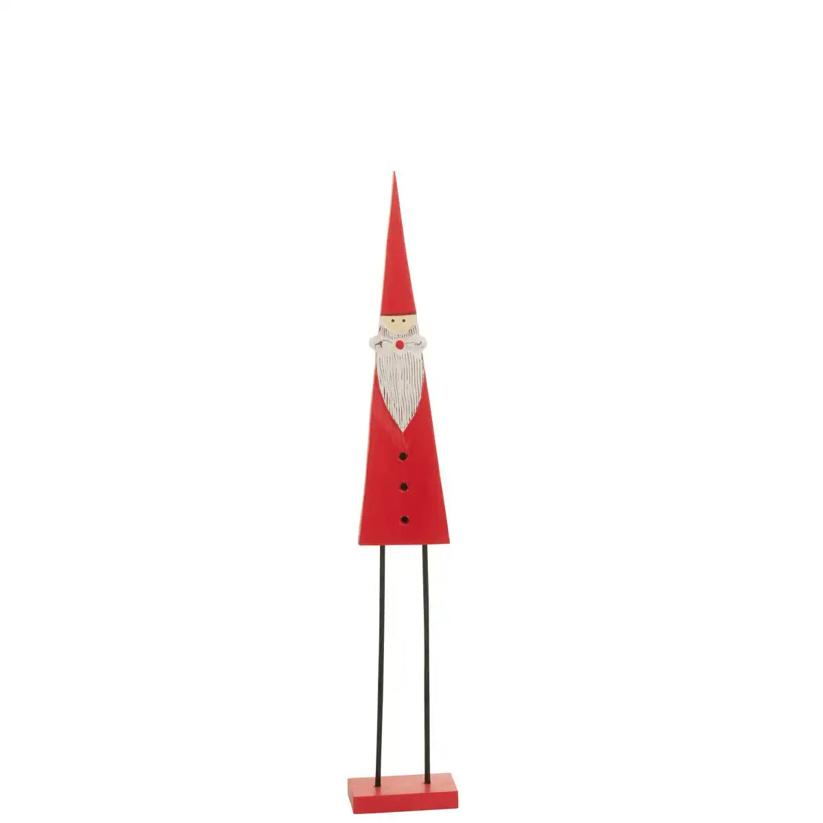 J-Line Weihnachtsmann zu Fuß, Holz, Rot, mittelgroß
