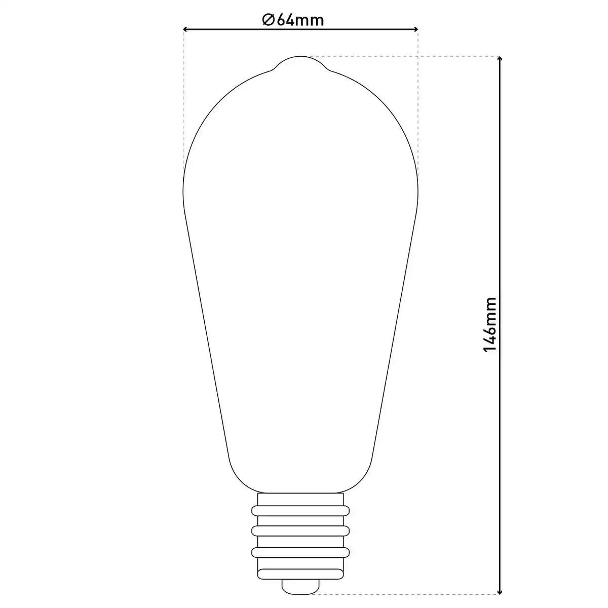 4er-Set LED Leuchtmittel E27-Fassung 4 Watt, aus Metall und Glas, warmweiß