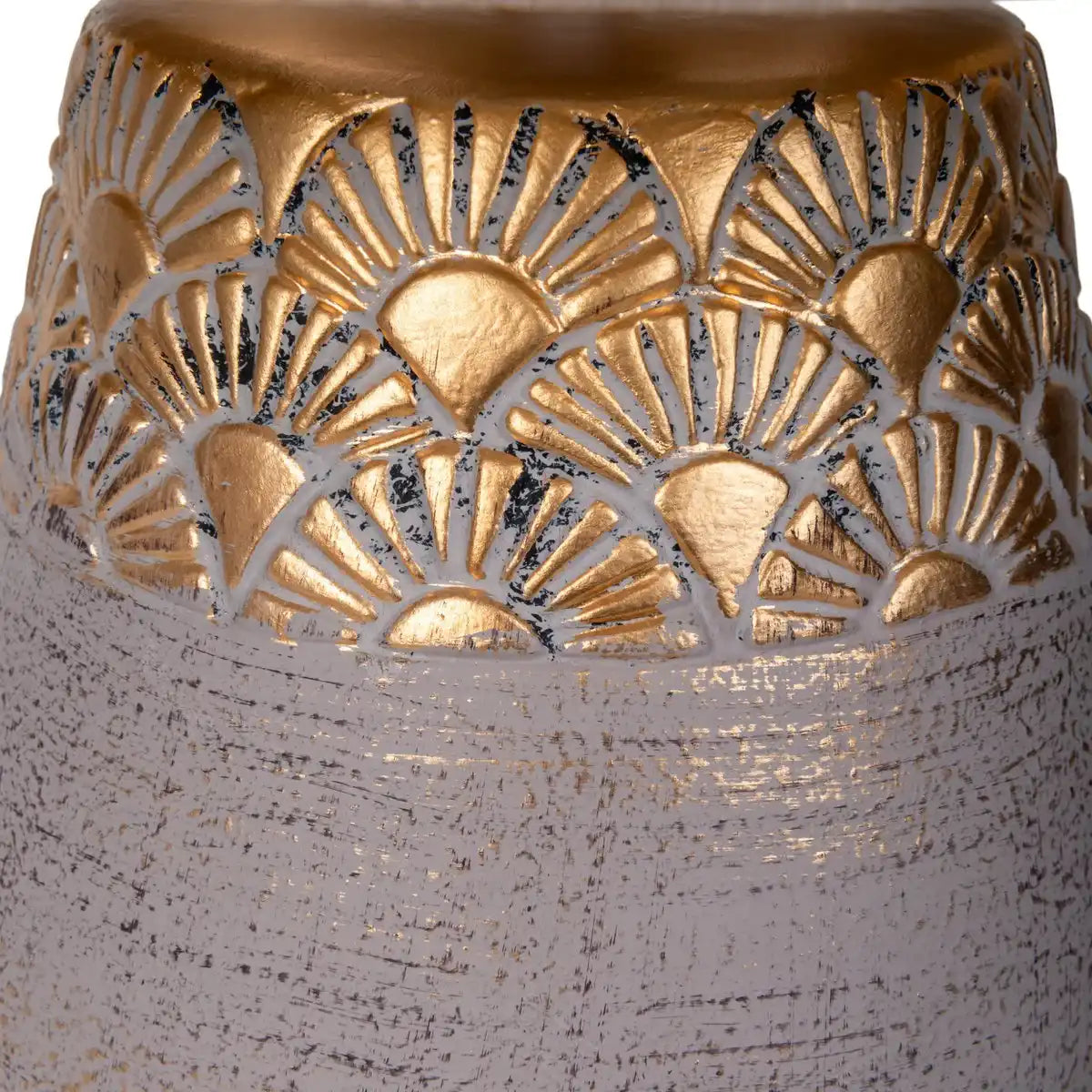 Keramik Tischleuchte "Bronco", Tischlampe, Keramik, beige/grau/Gold, mit E14-Fassung, für Esszimmer, Wohnzimmer, Diele oder Büro, 39 cm hoch