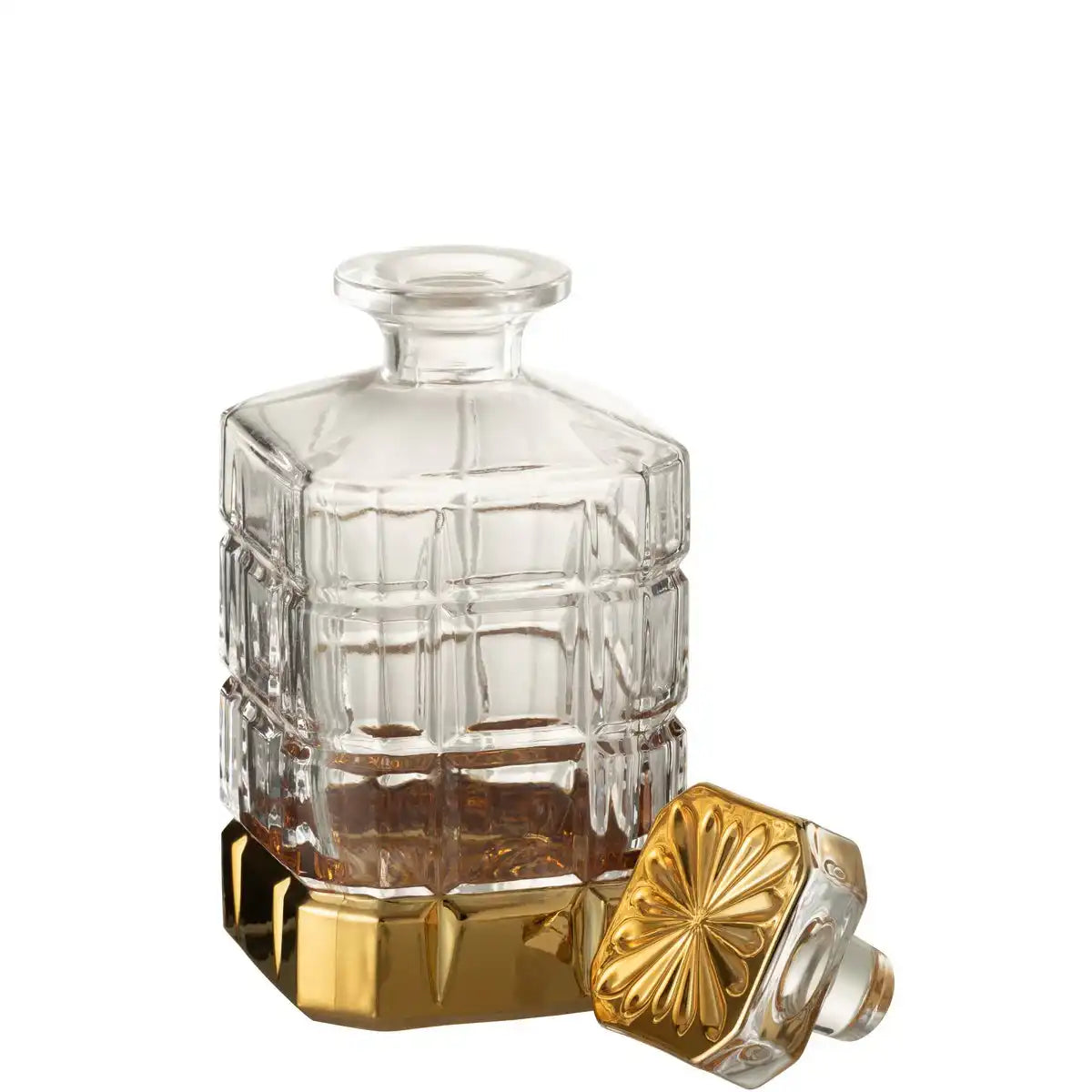 J-Line Whiskyflasche - Glas - transparent/gold