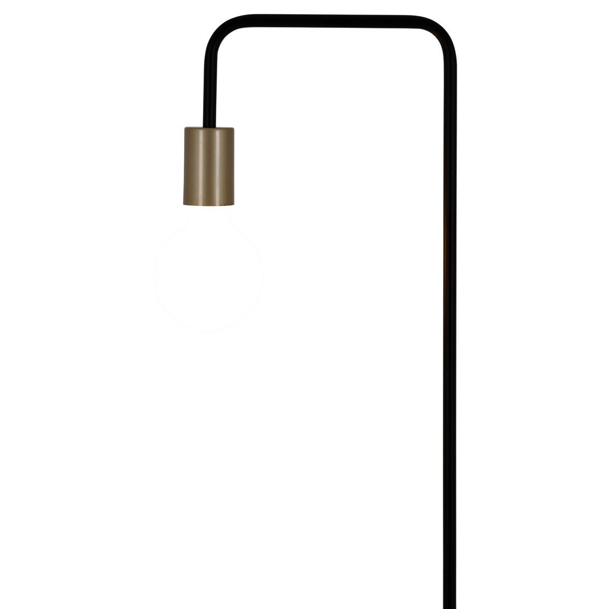 Stehleuchte "MODO" aus Metall in Schwarz,, Fassungen in Gold, E27-Fassung, Tischlampe für Wohnzimmer, Esszimmer, Küche, Diele, Flur oder Büro, 150 hoch