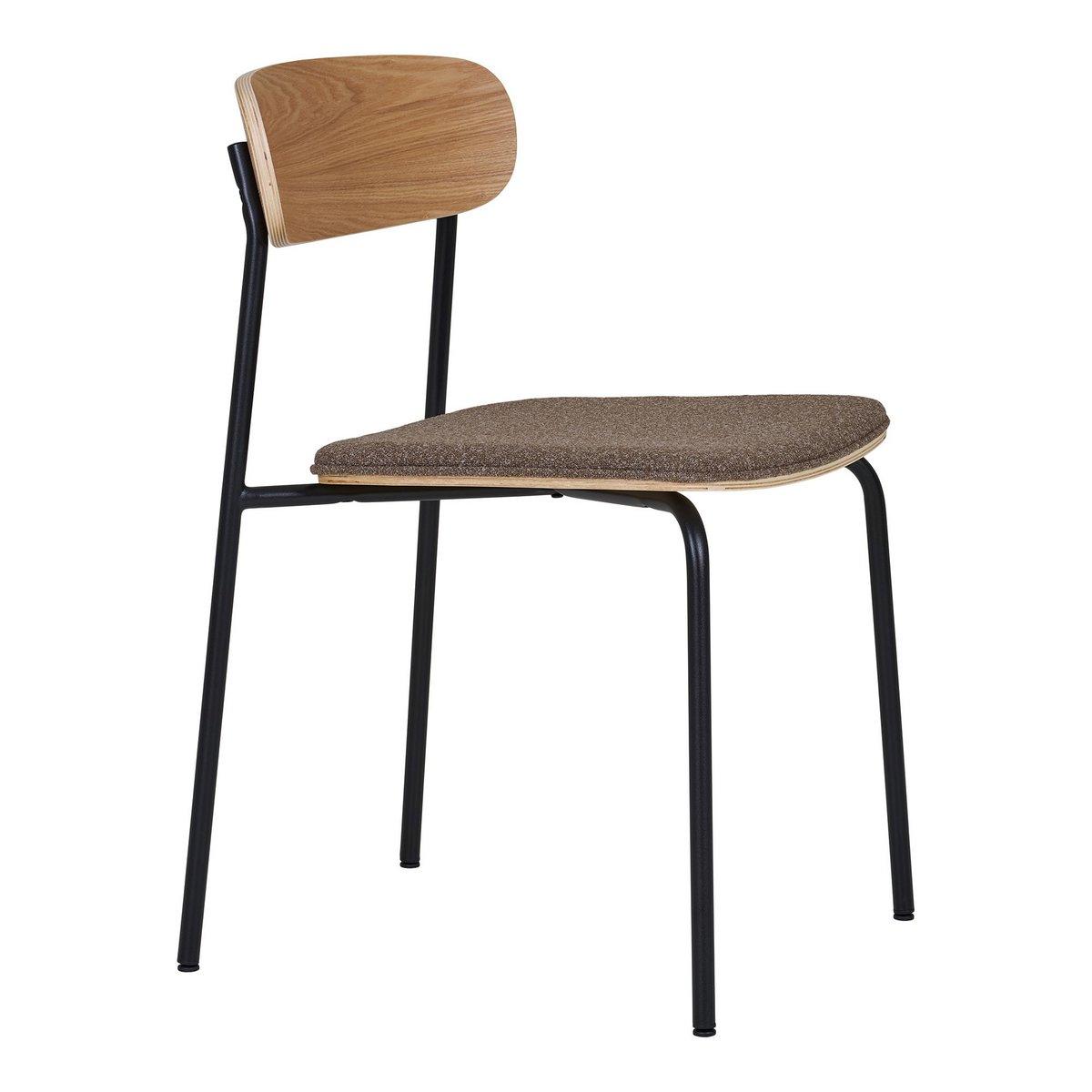 Estepona Esszimmerstuhl – Natur/Braun/Schwarz, 51 x 47 x 77 cm – 2er-Set