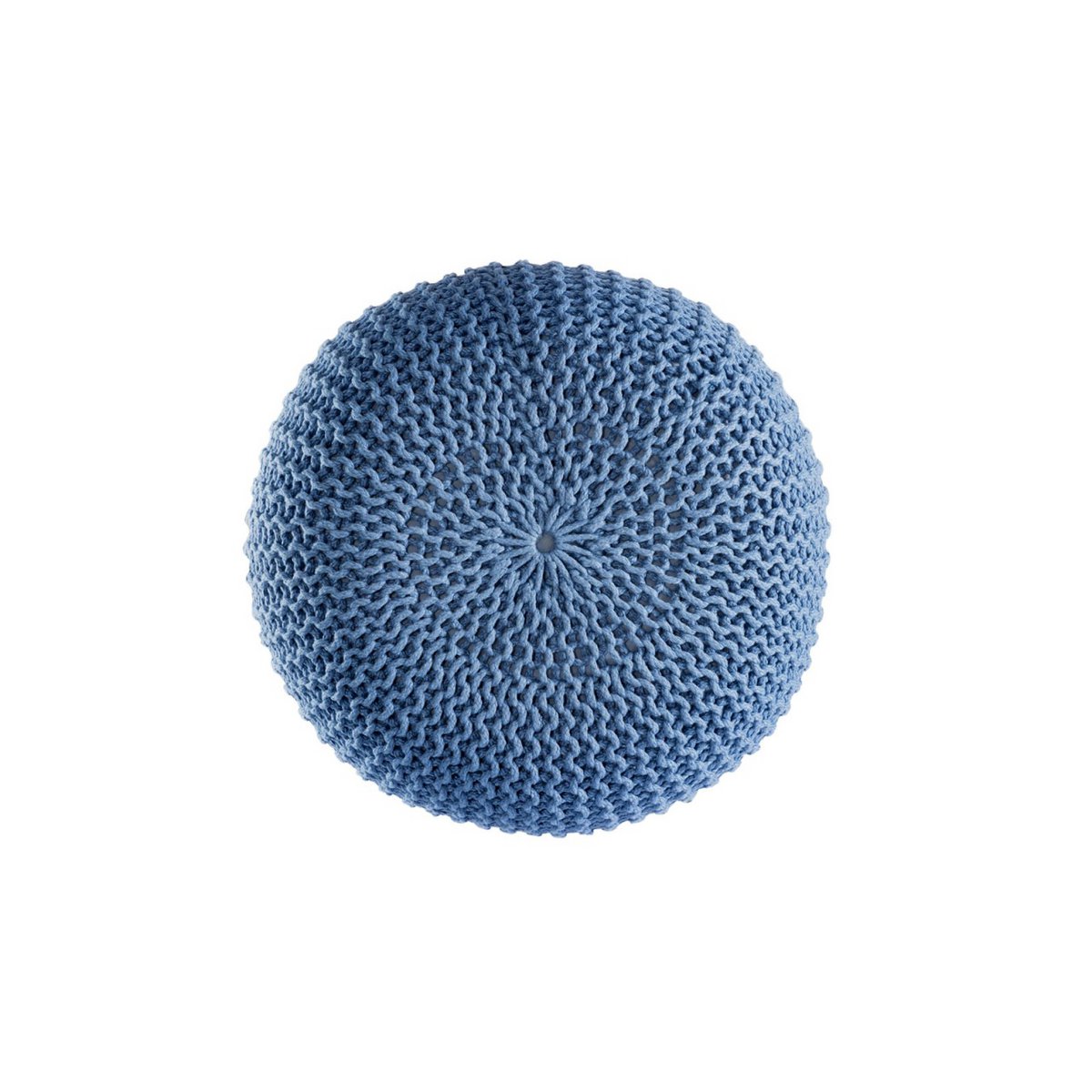 Pouf PREMIUM ø45cm Sitzhocker Strickpouf Innen Terrasse Pool Garten nachhaltig