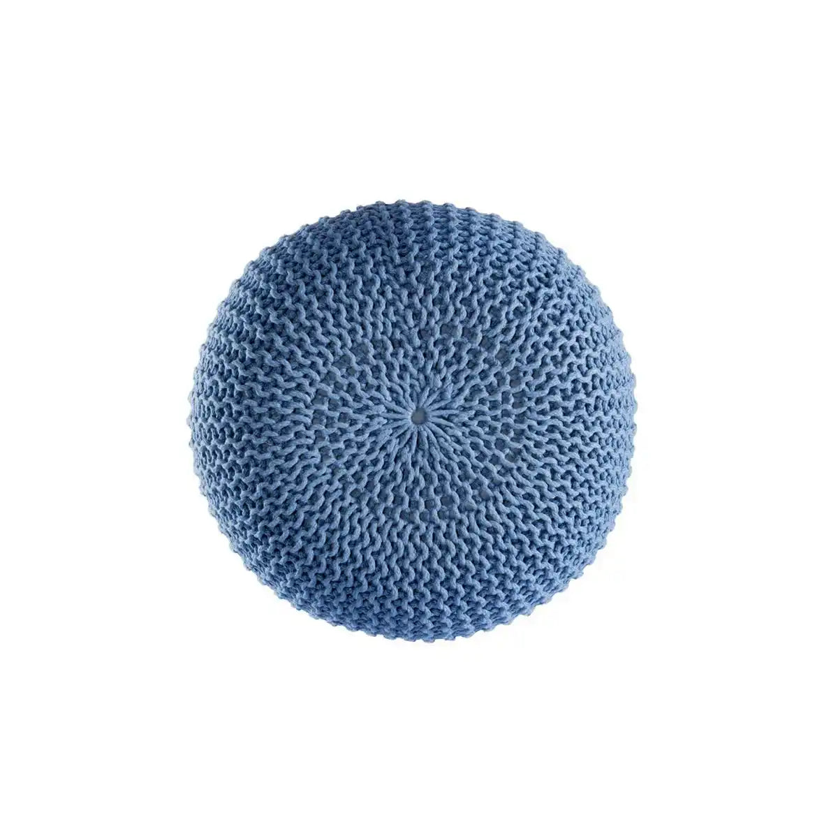 Pouf PREMIUM ø45cm Sitzhocker Strickpouf Innen Terrasse Pool Garten nachhaltig