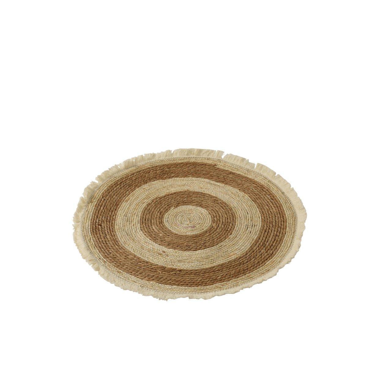 J-Line Quastenband matt - Teppich - Jute - Beige/Braun - S