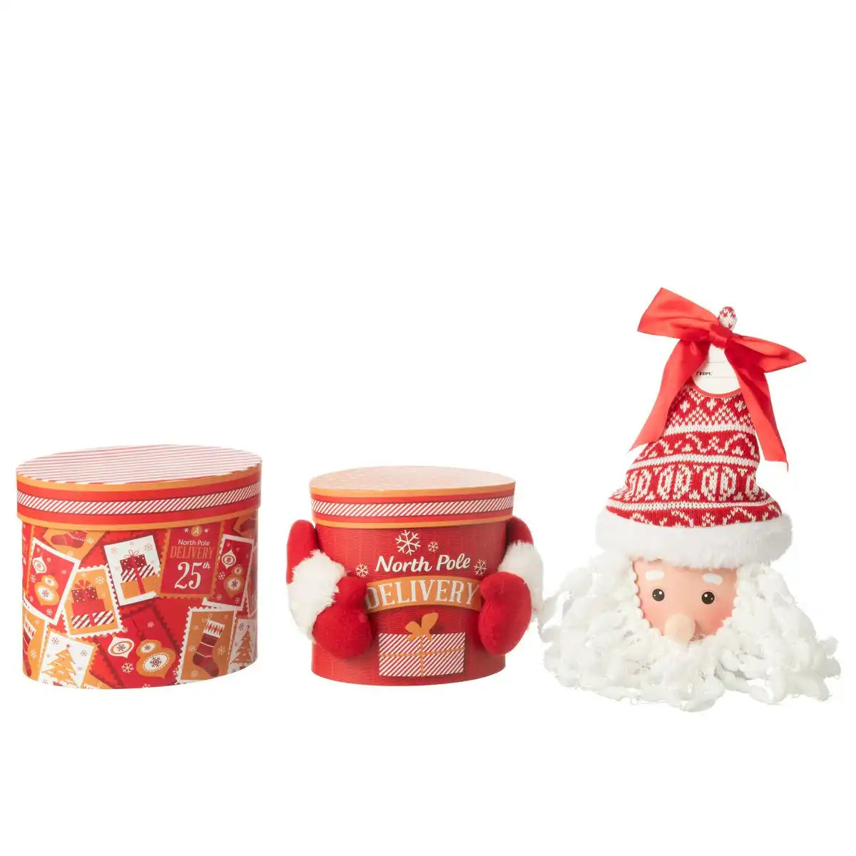 J-Line Vorratsdose Geschenkbox Papier Rot