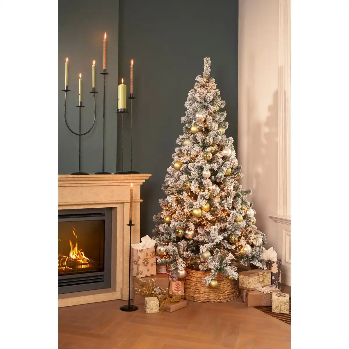 Weihnachtsbaumrock faltbar - H26 x Ø58 cm - Seegras - natürlich braun