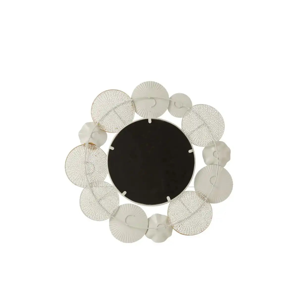 J-line Spiegel Round Circles – Metall – Weiß/Gold