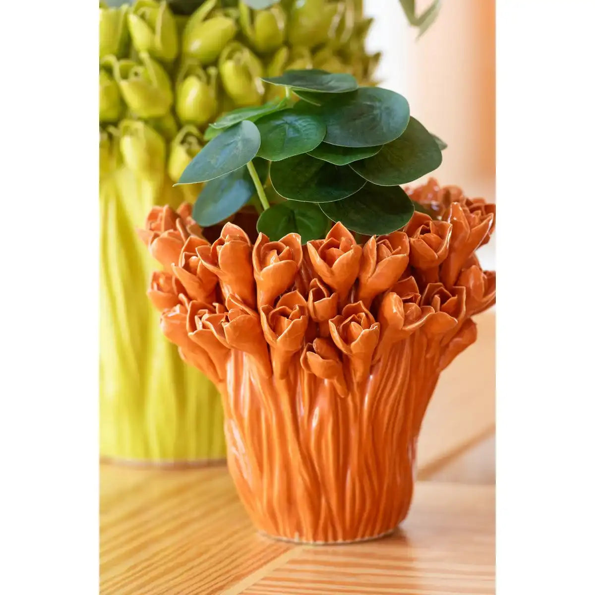 J -Line Vase Ambrosia - Keramik - Orange - mittel - Ø 28 cm