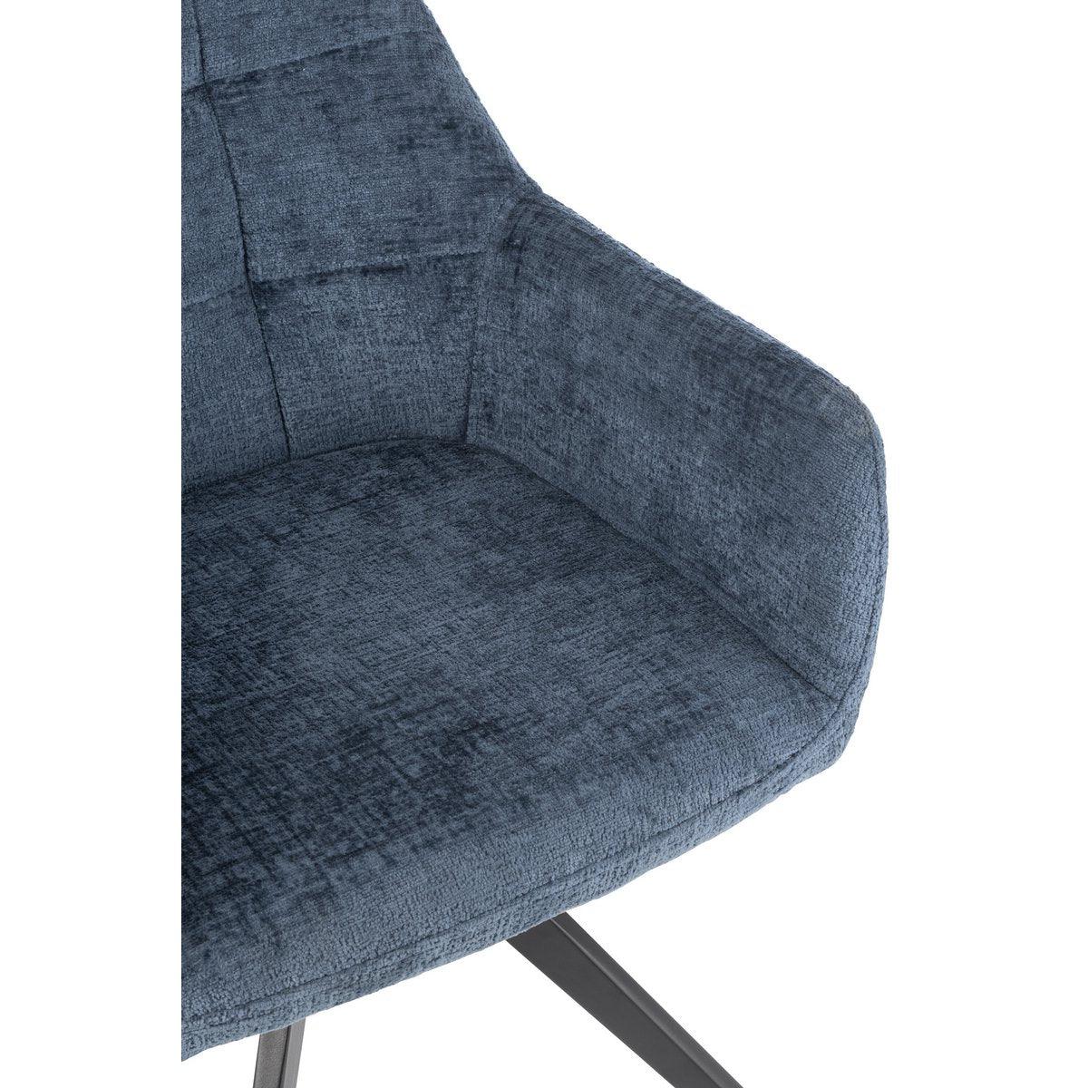 J-Line Stuhl Louna Eisen/Acryl Blau