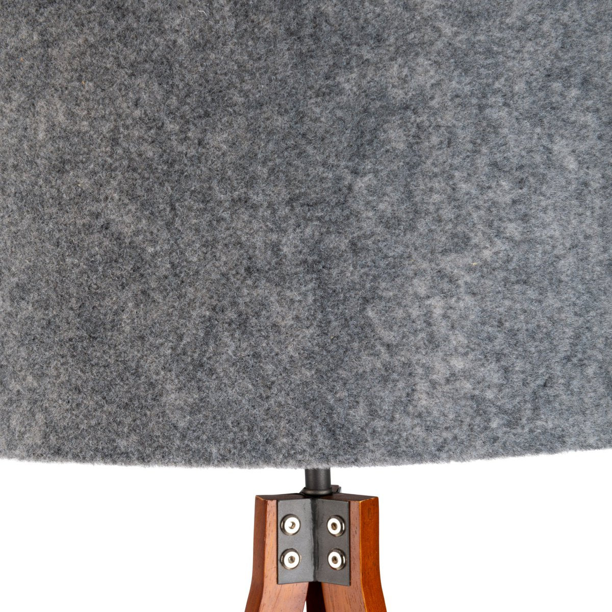 Stehleuchte "FILCO" Ø ca. 45 cm, 147 cm hoch, aus Holz und Kunststoff in Braun und Grau, für E27, für Wohnzimmer, Schlafzimmer und Esszimmer