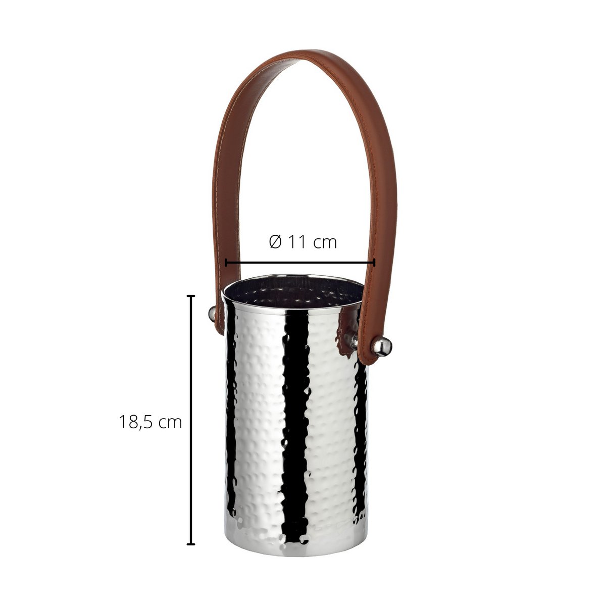 Flaschenkühler Gavin gehämmert Ø 11 H 18,5 cm