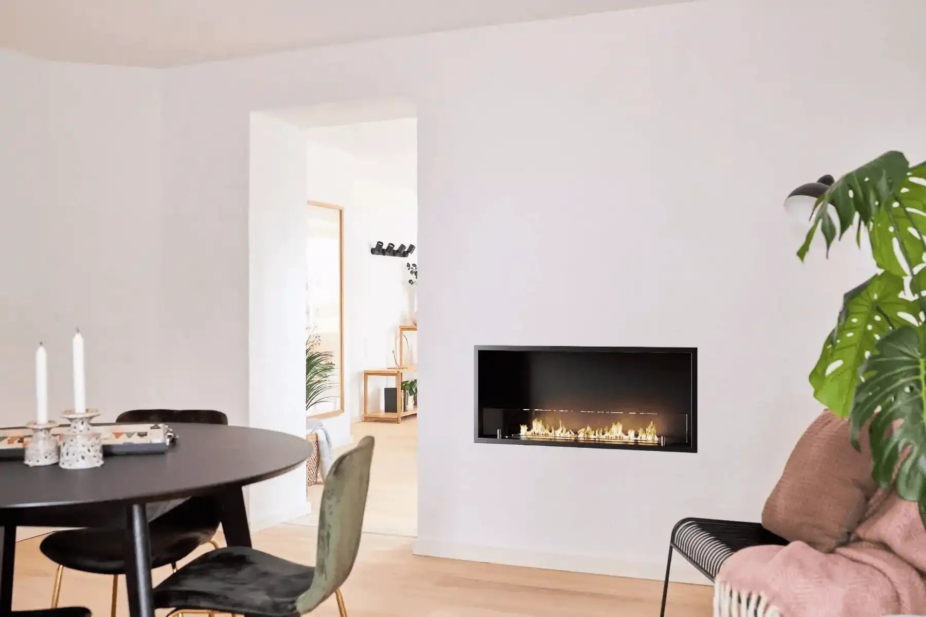 1-seitig Bio-Ethanol Einbaukamin Wandkamin Panoramakamin - HomeDesign Knaus