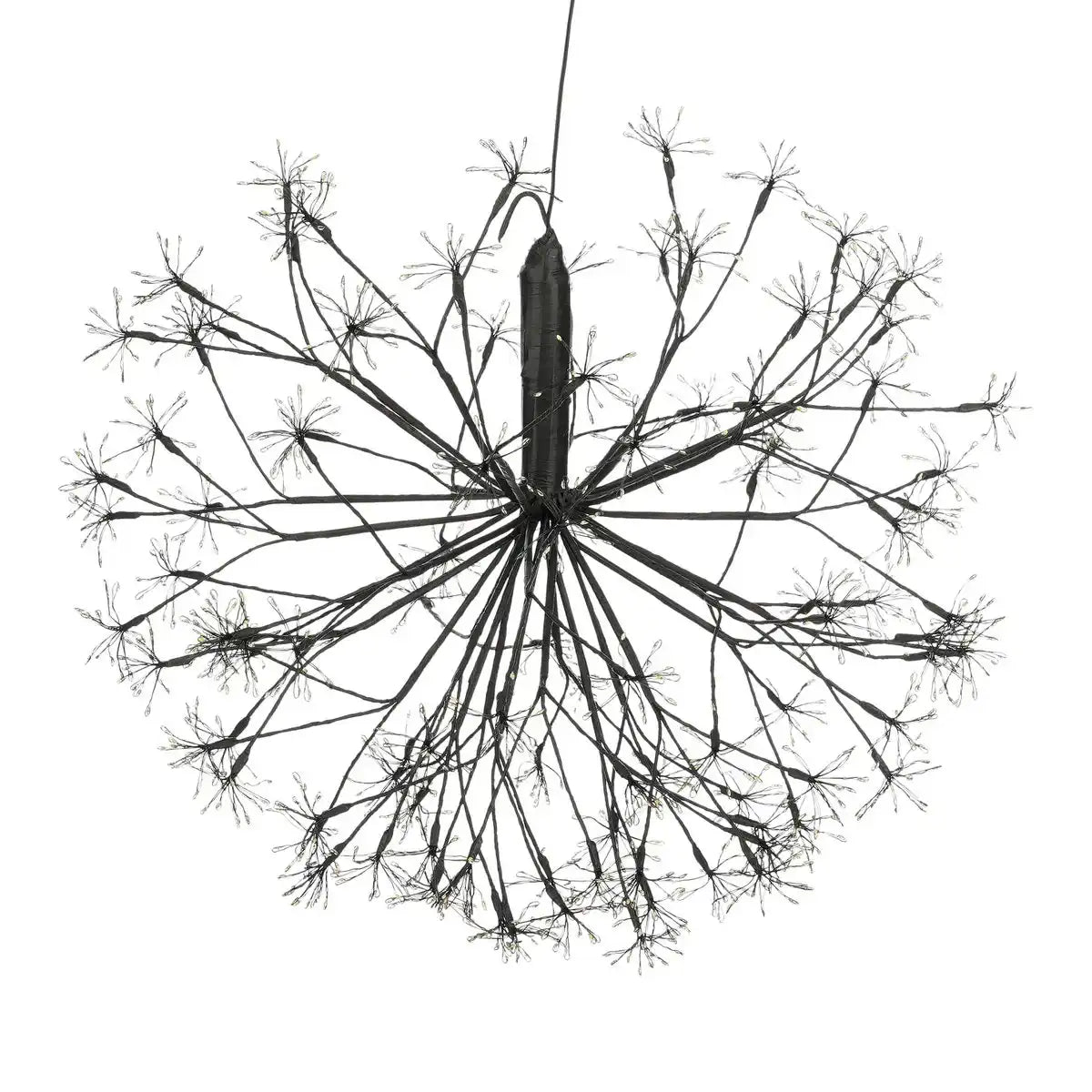 Weihnachtsbeleuchtungskugel mit warmweißen LED-Lichtern - Ø60 cm - Schwarz