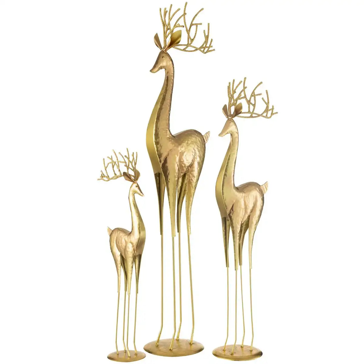 J -Line Figure Rentier zu Fuß - Metall - Gold - groß