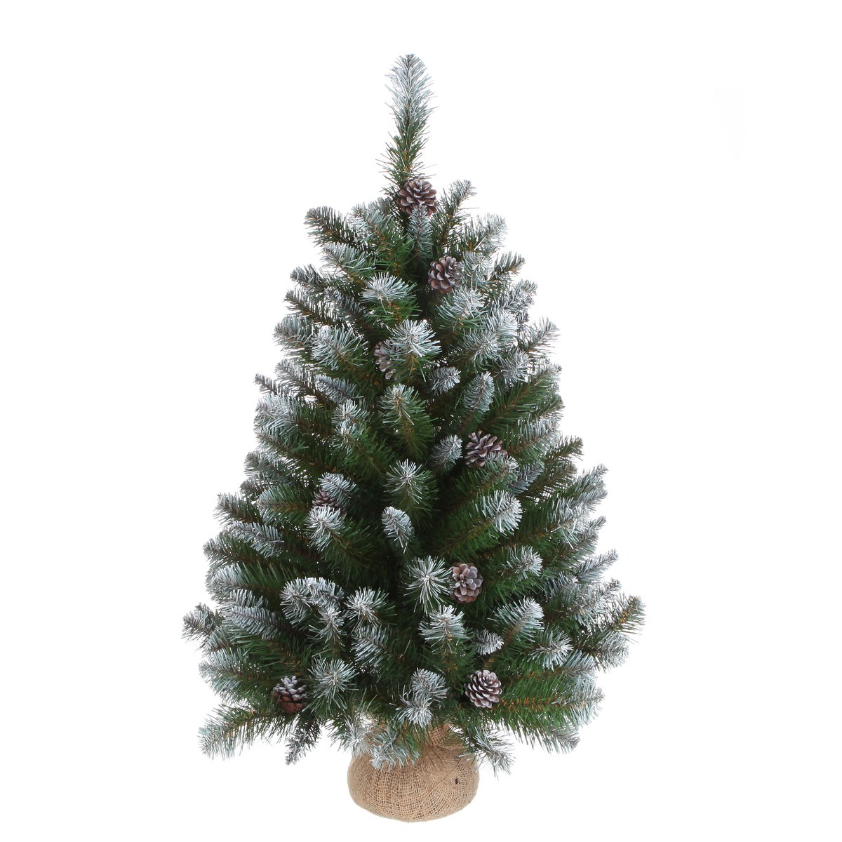 Kaiserin kunstkerstboom in Jute - H90 x Ø71 cm - Frosted Green