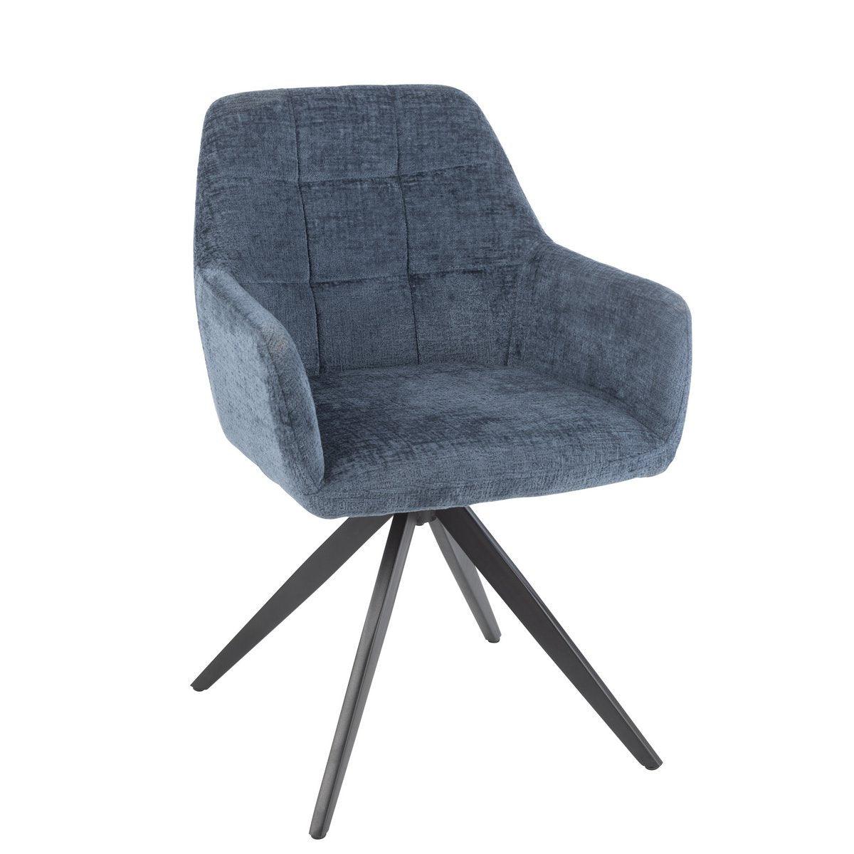 J-Line Stuhl Louna Eisen/Acryl Blau