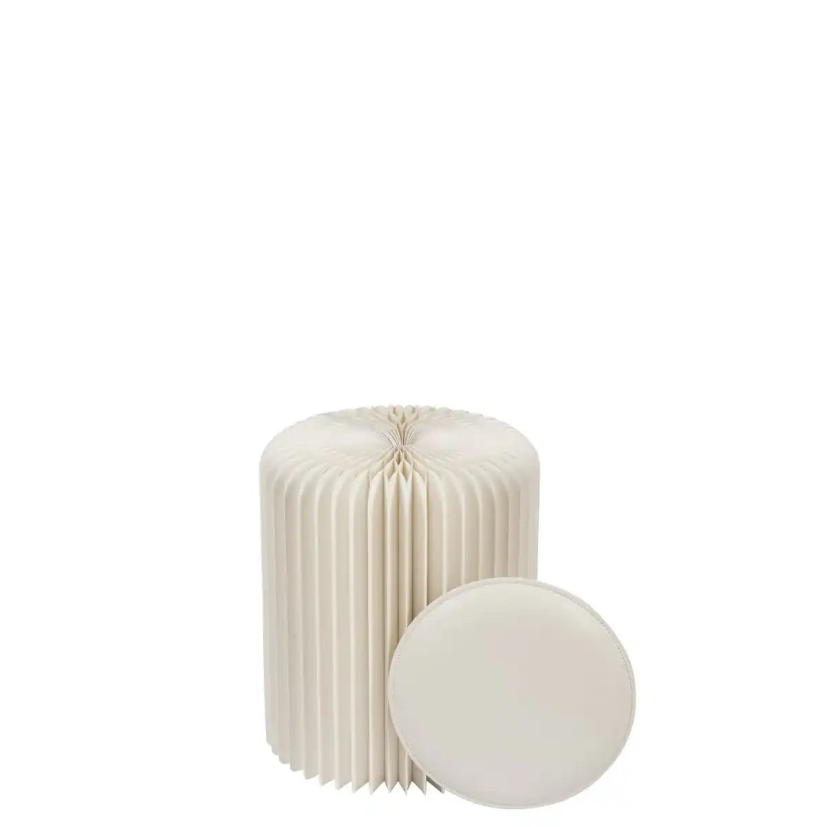J-Line Pouf Fold Papier gebrochen weiß gebrochen