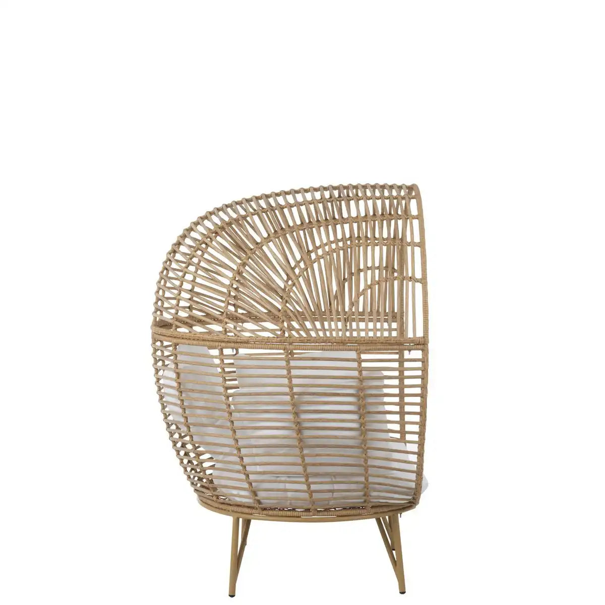J-Line Loungesessel Oval – Stahl – Natur