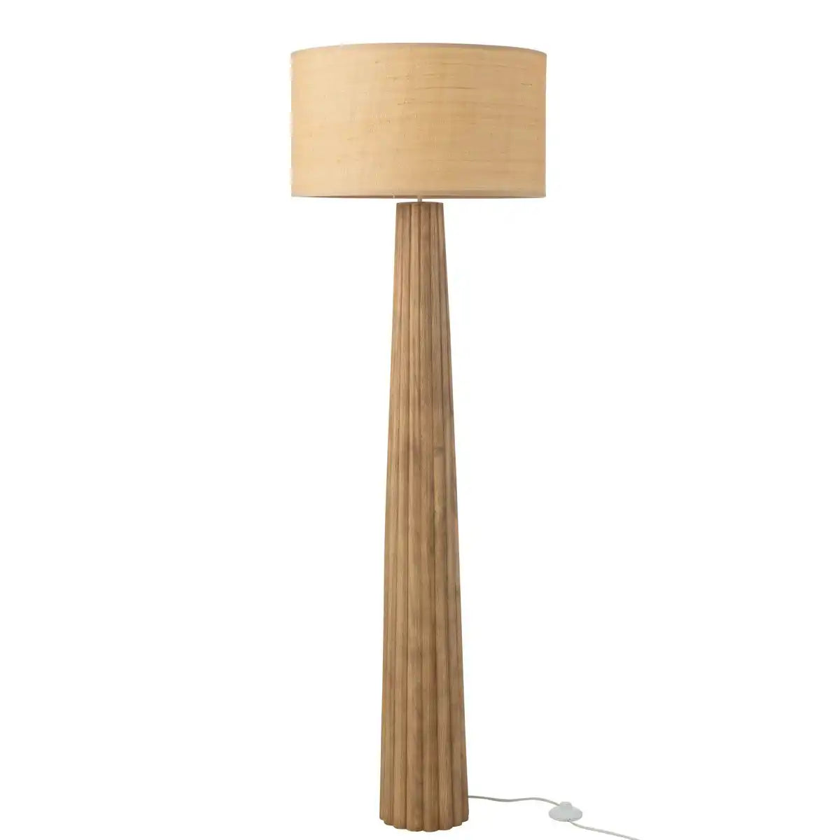 J-Line Stehleuchte Regenschirm Ailanthus Holz Natur
